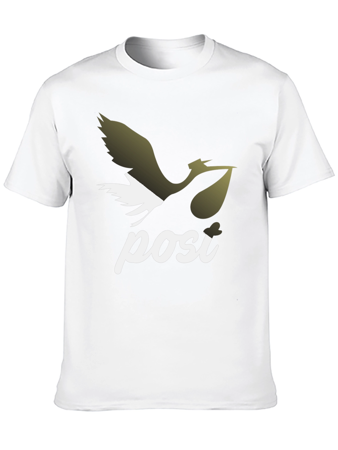 Stork Posi Graphic Print Black T-Shirt