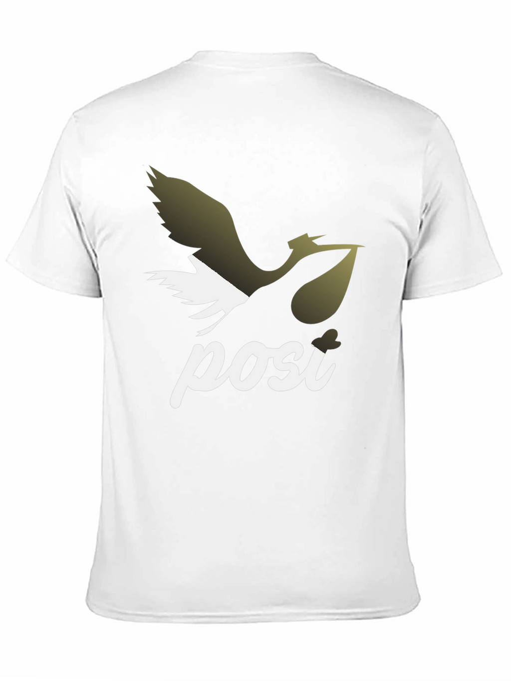 Stork Posi Graphic Print Black T-Shirt