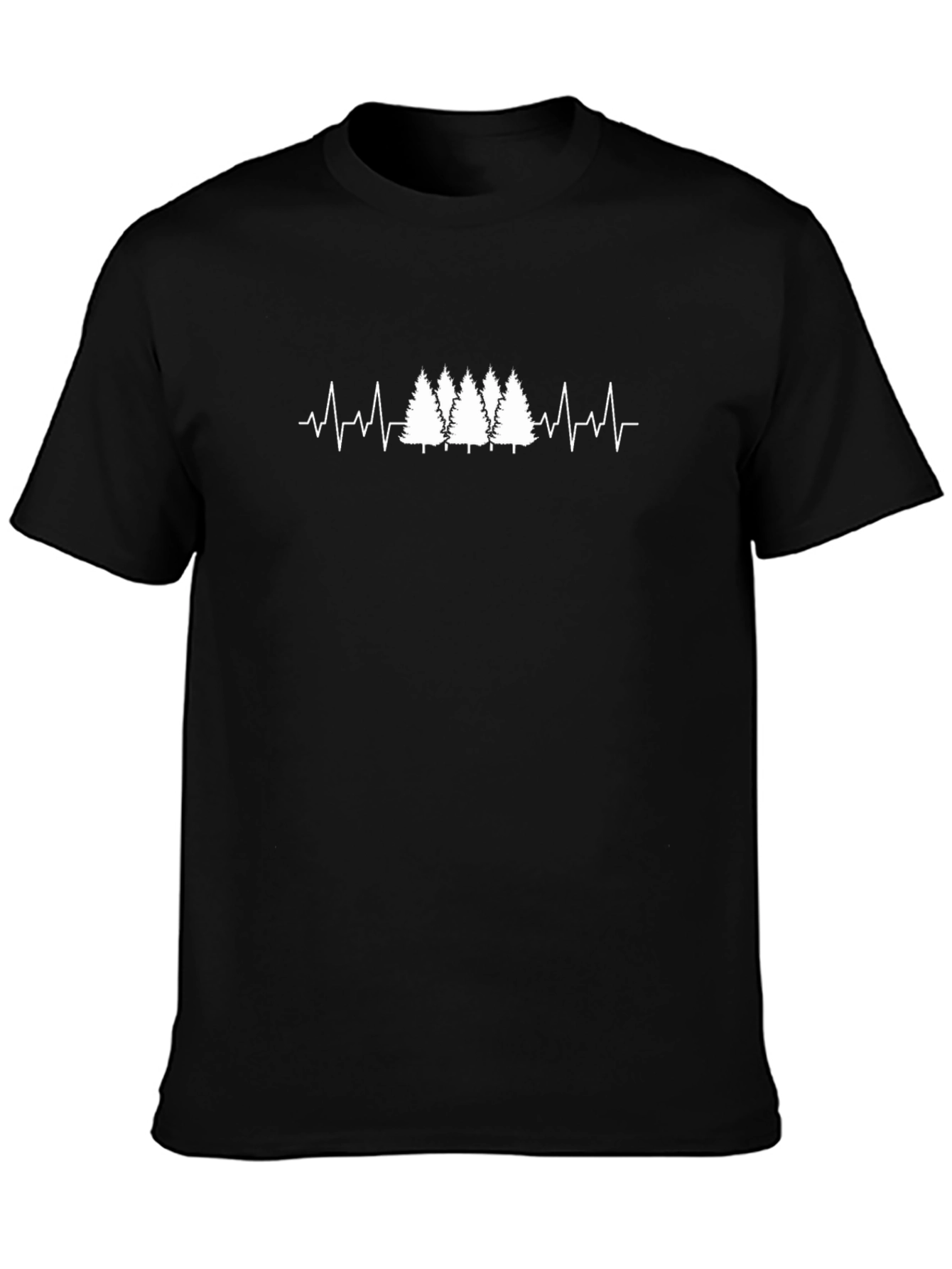 Nature Lover T-Shirt: Heartbeat Trees Design