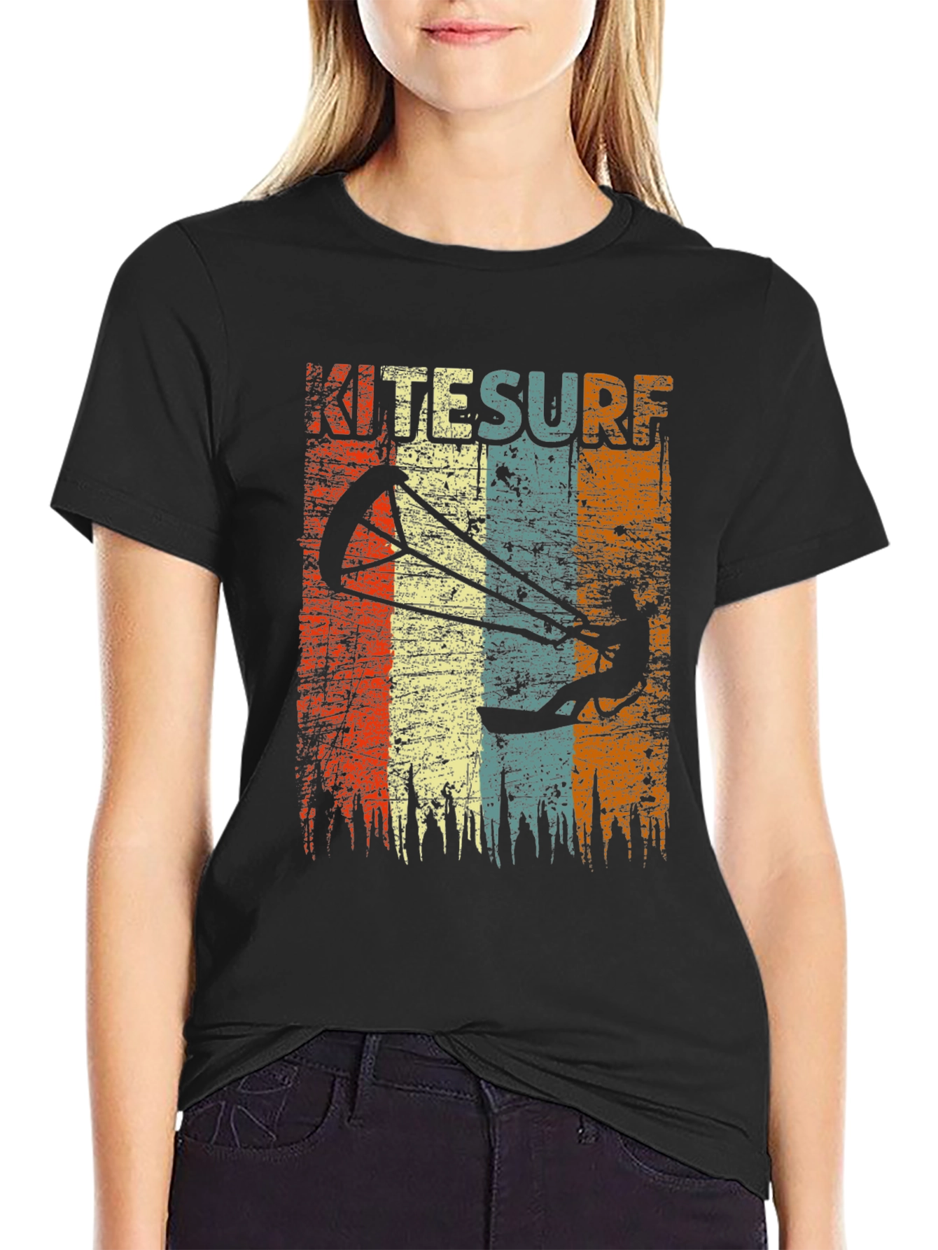 Retro Kitesurf T-Shirt - Vintage Watersport Design