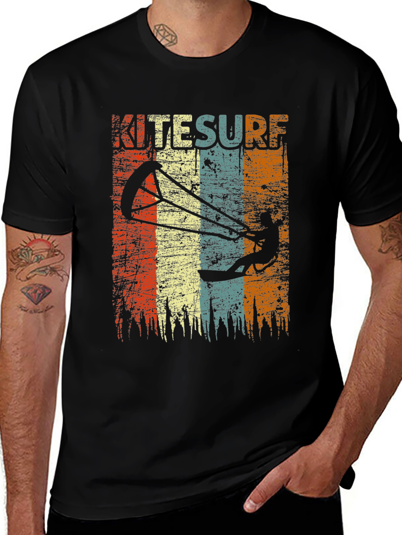 Retro Kitesurf T-Shirt - Vintage Watersport Design