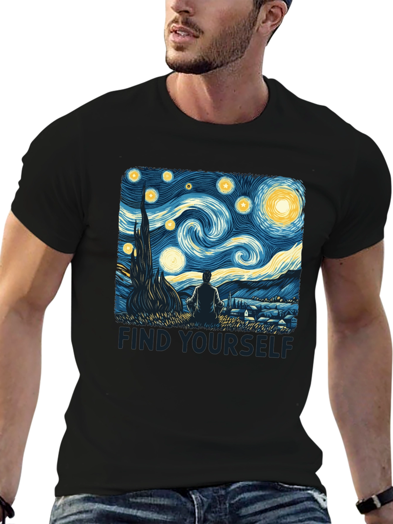 Starry Night Graphic Tee - Find Yourself
