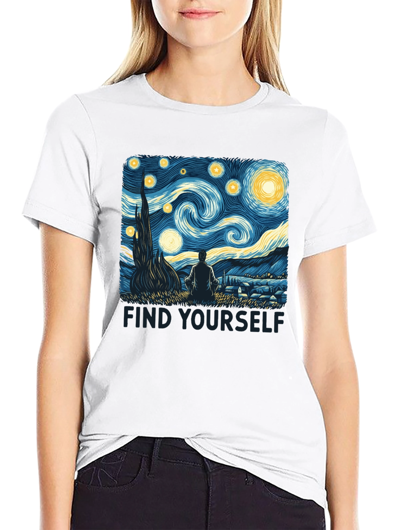 Starry Night Graphic Tee - Find Yourself