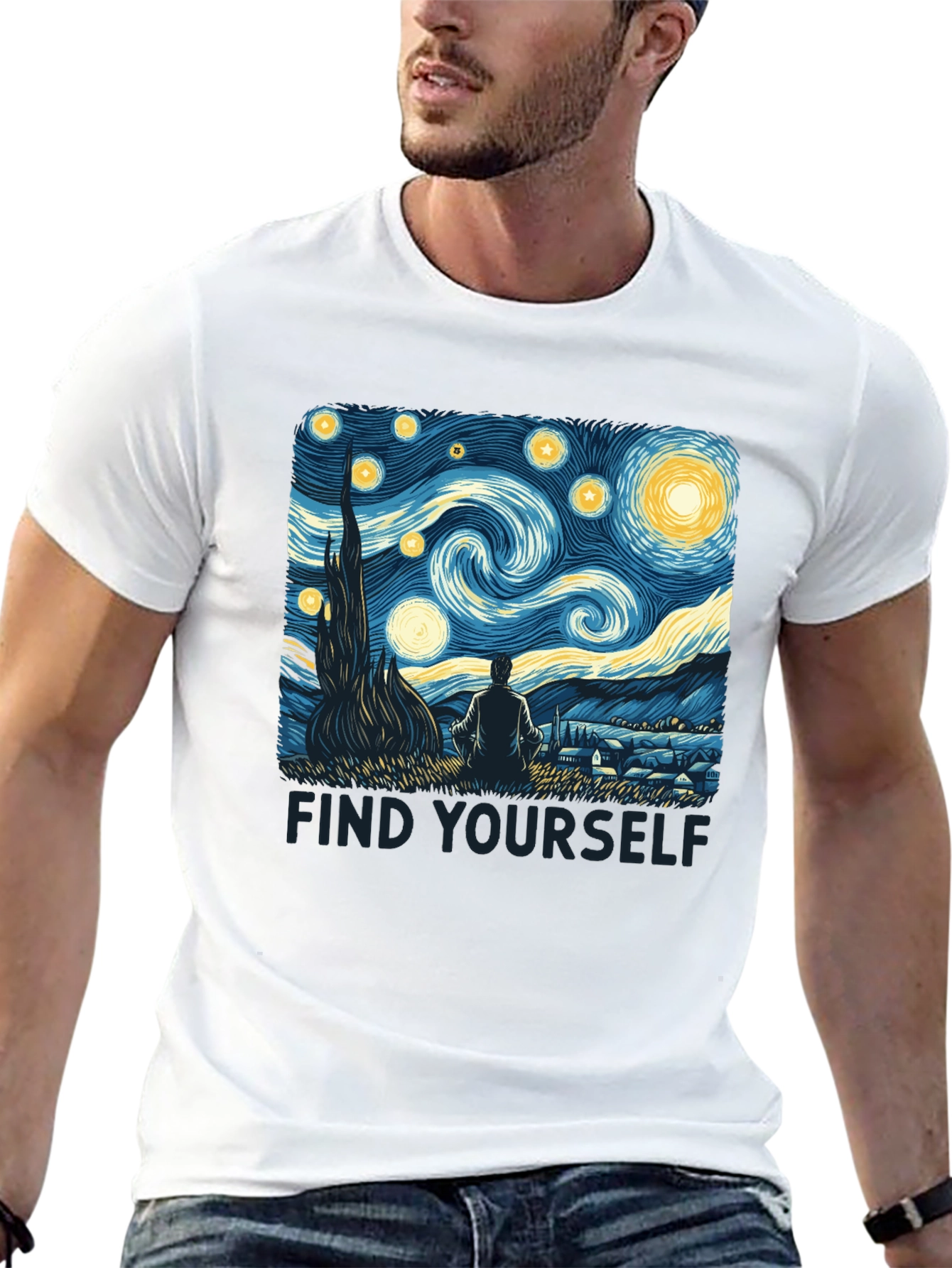 Starry Night Graphic Tee - Find Yourself