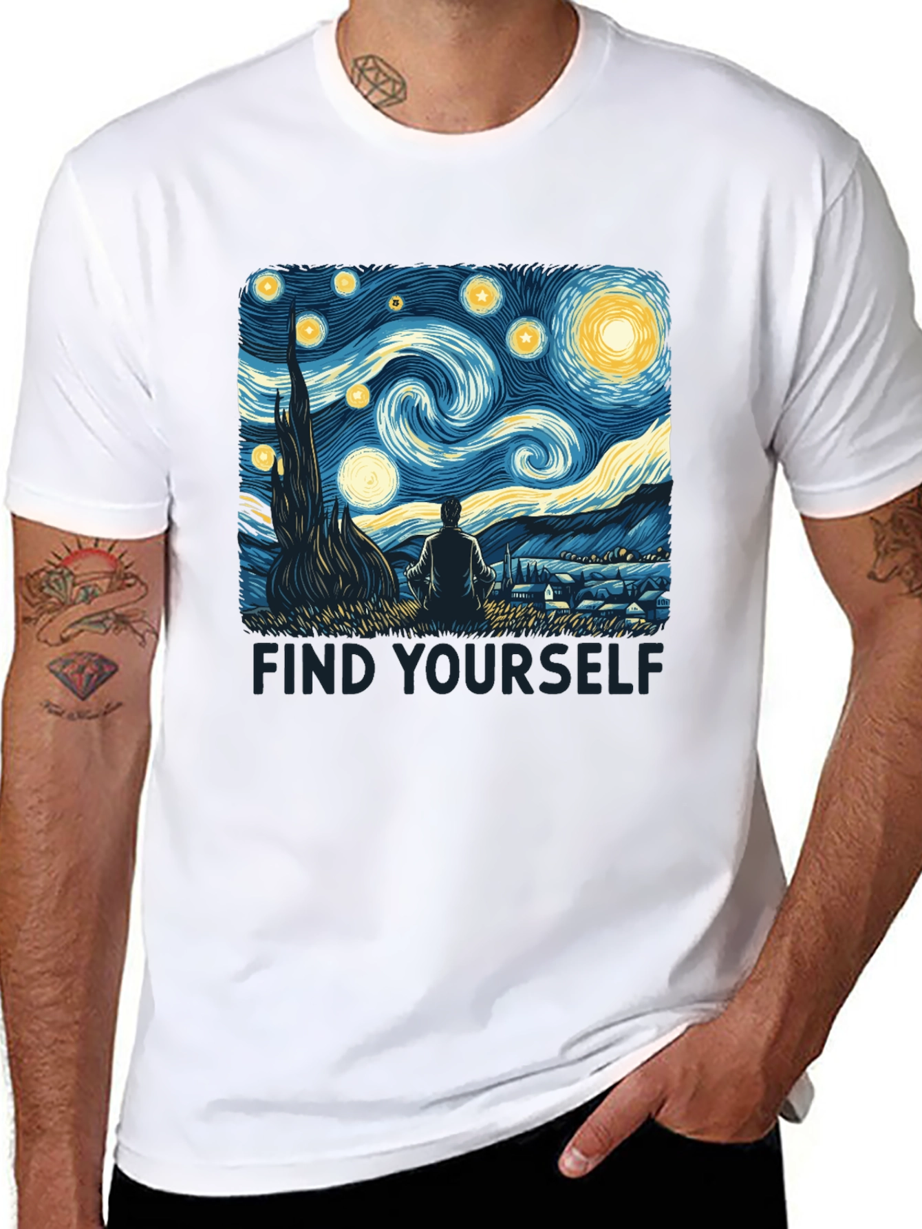 Starry Night Graphic Tee - Find Yourself