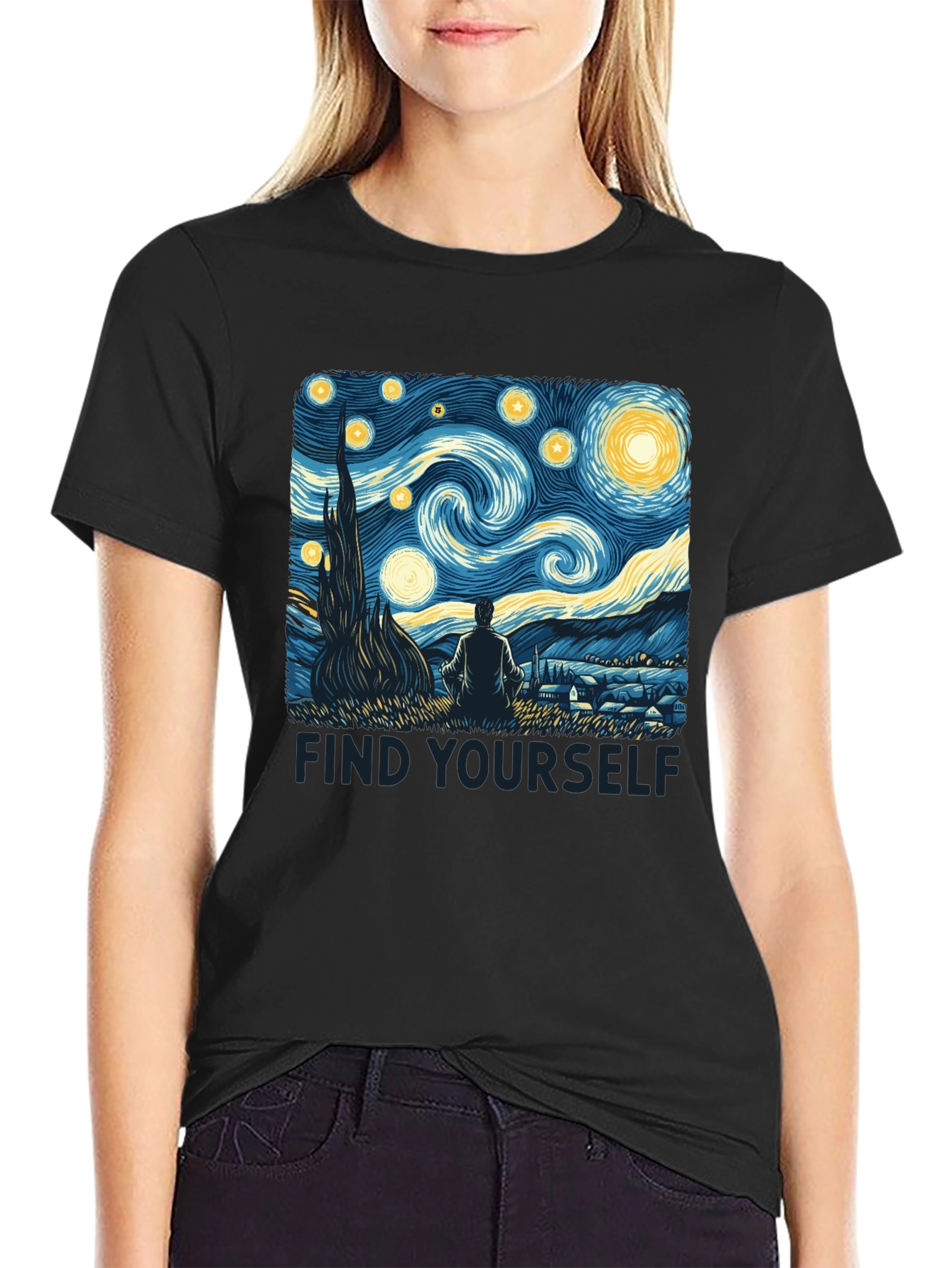 Starry Night Graphic Tee - Find Yourself