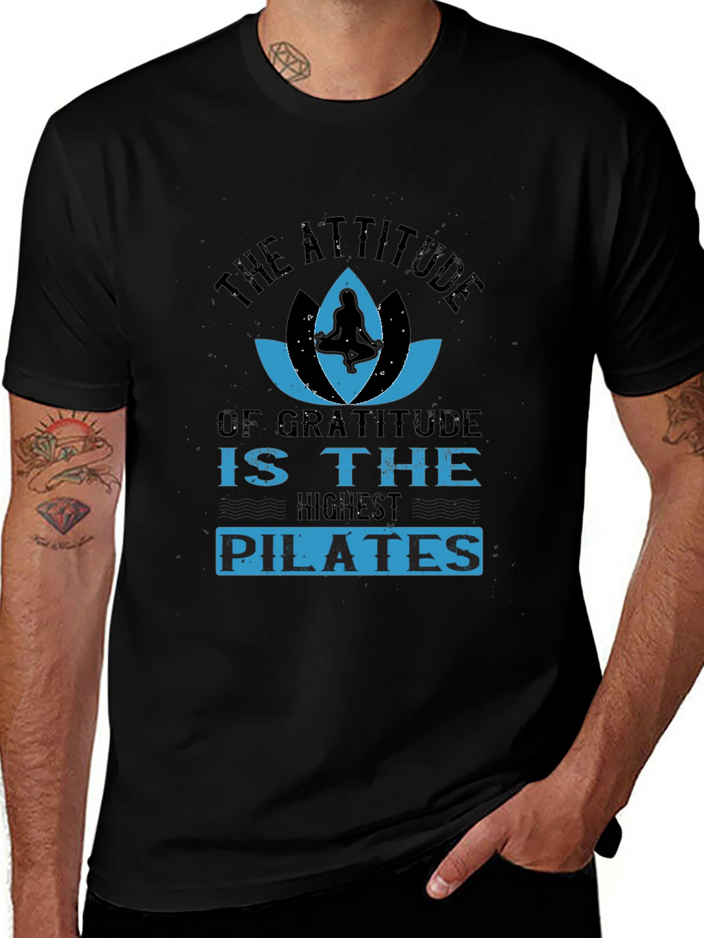 Gratitude Pilates T-Shirt - Attitude Yoga Design