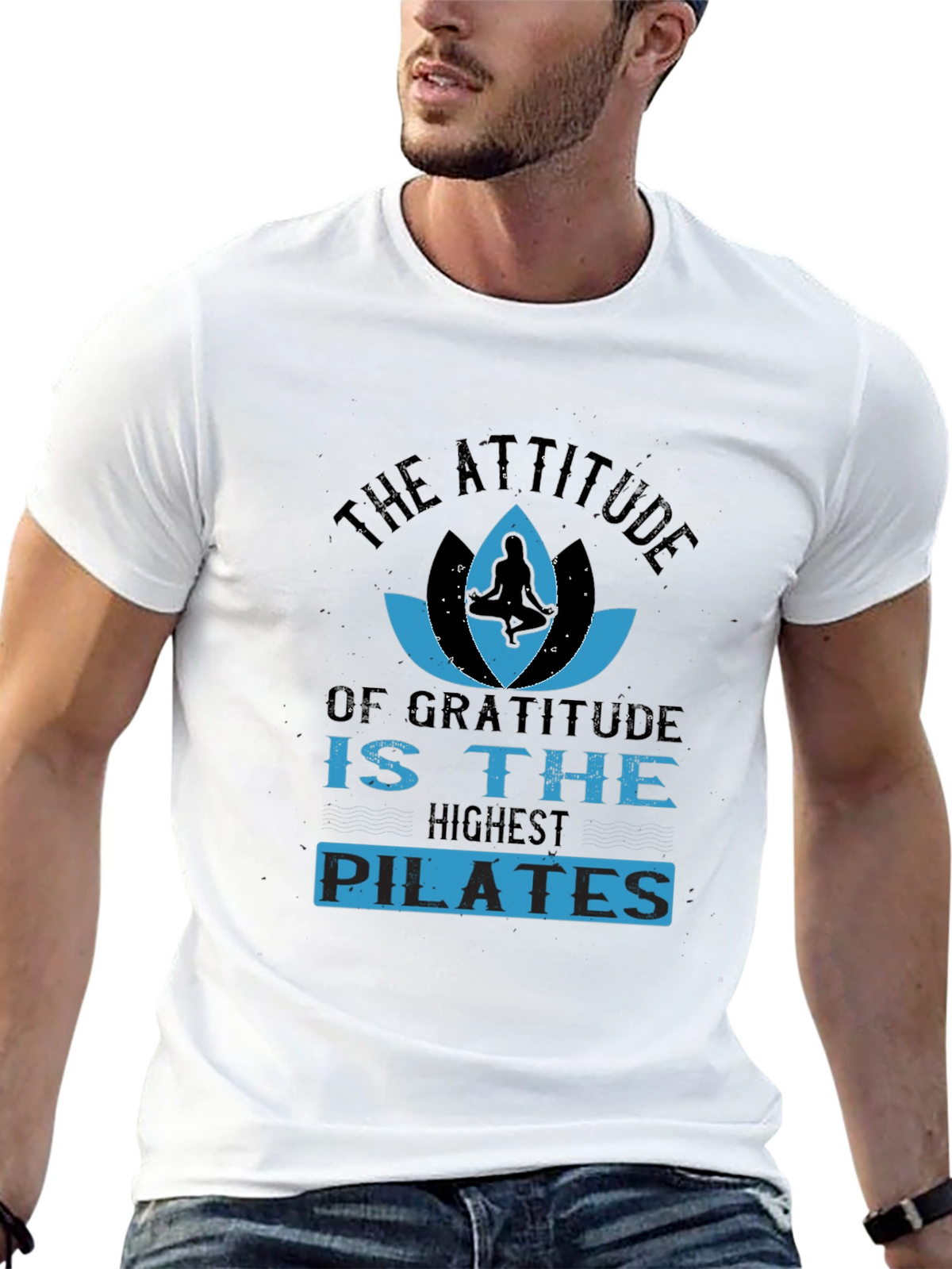 Gratitude Pilates T-Shirt - Attitude Yoga Design