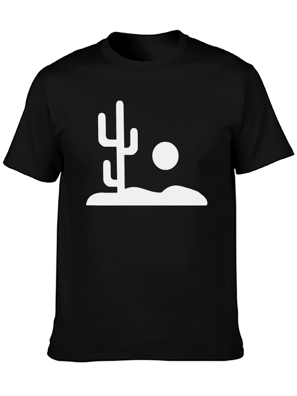 Cactus Desert Graphic Tee - Stylish Black T-Shirt