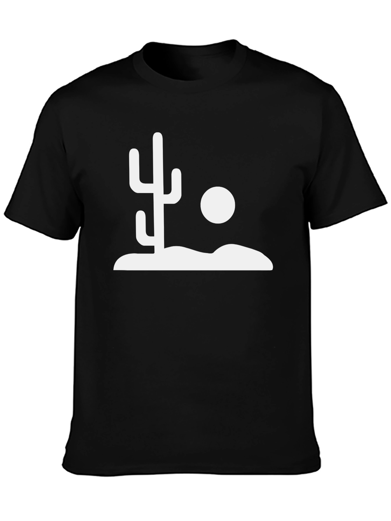 Cactus Desert Graphic Tee - Stylish Black T-Shirt