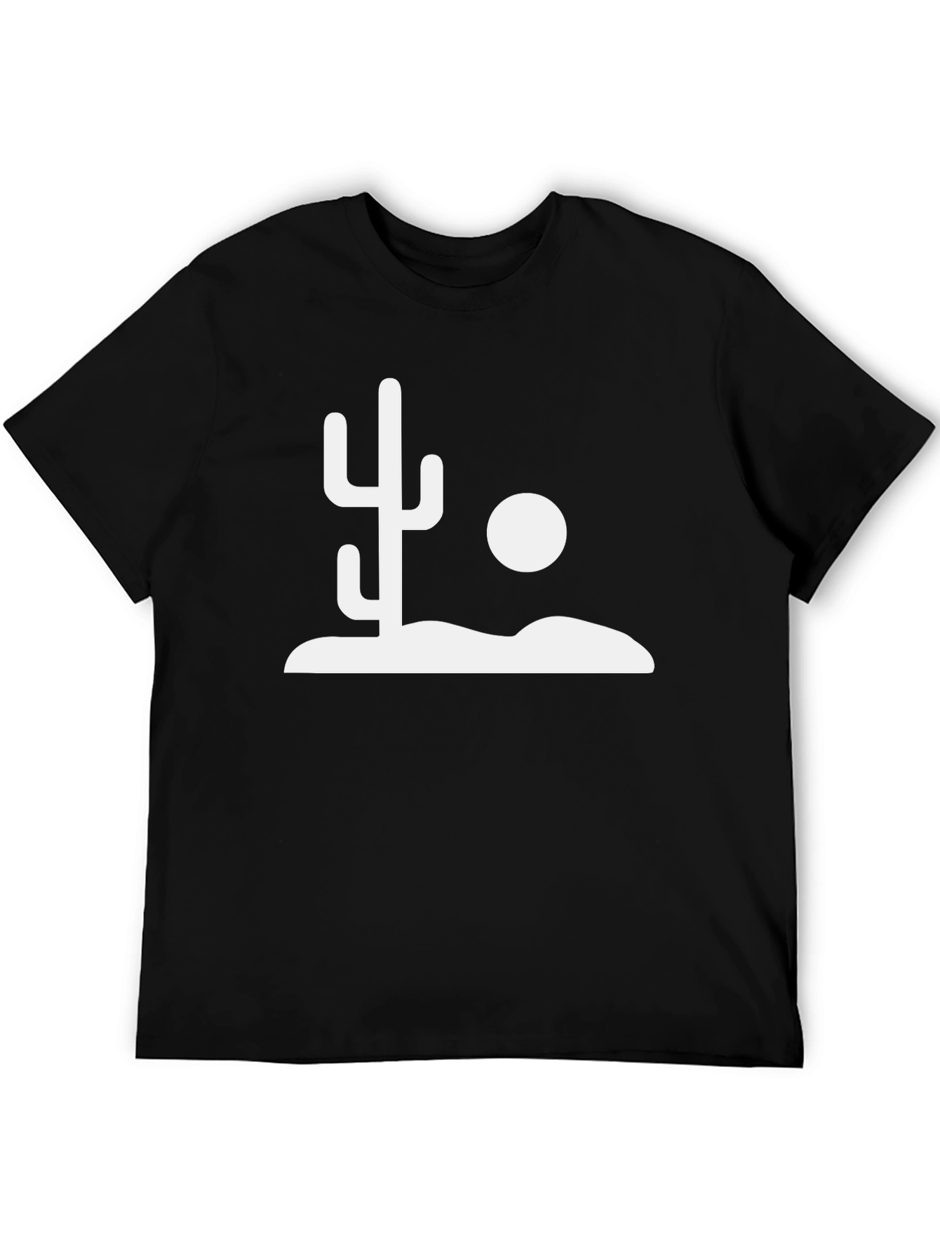 Cactus Desert Graphic Tee - Stylish Black T-Shirt