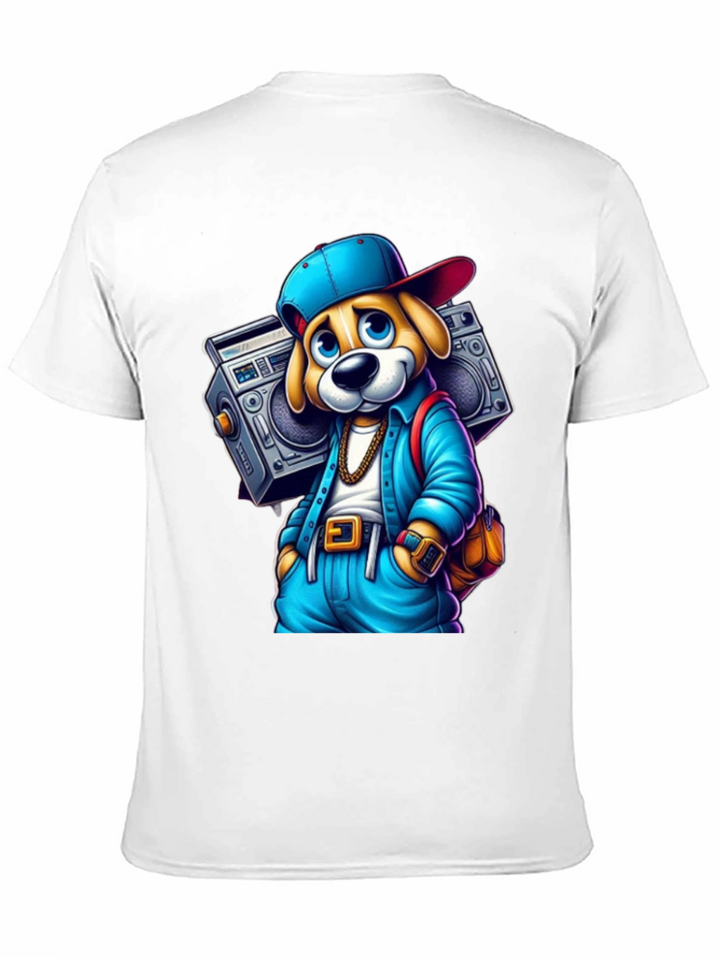 Cool Dog Boombox Black T-Shirt