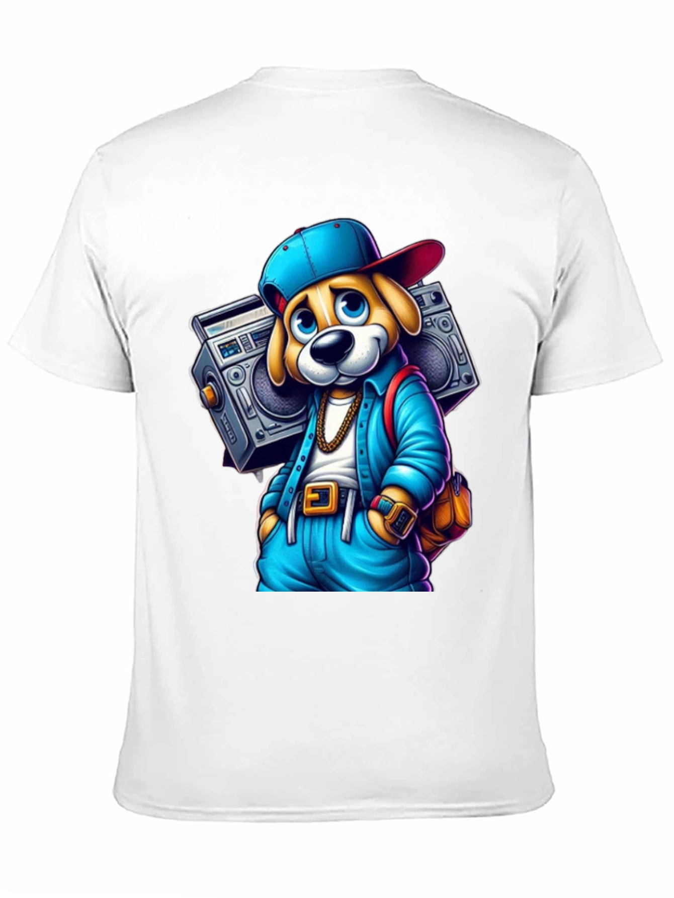 Cool Dog Boombox Black T-Shirt