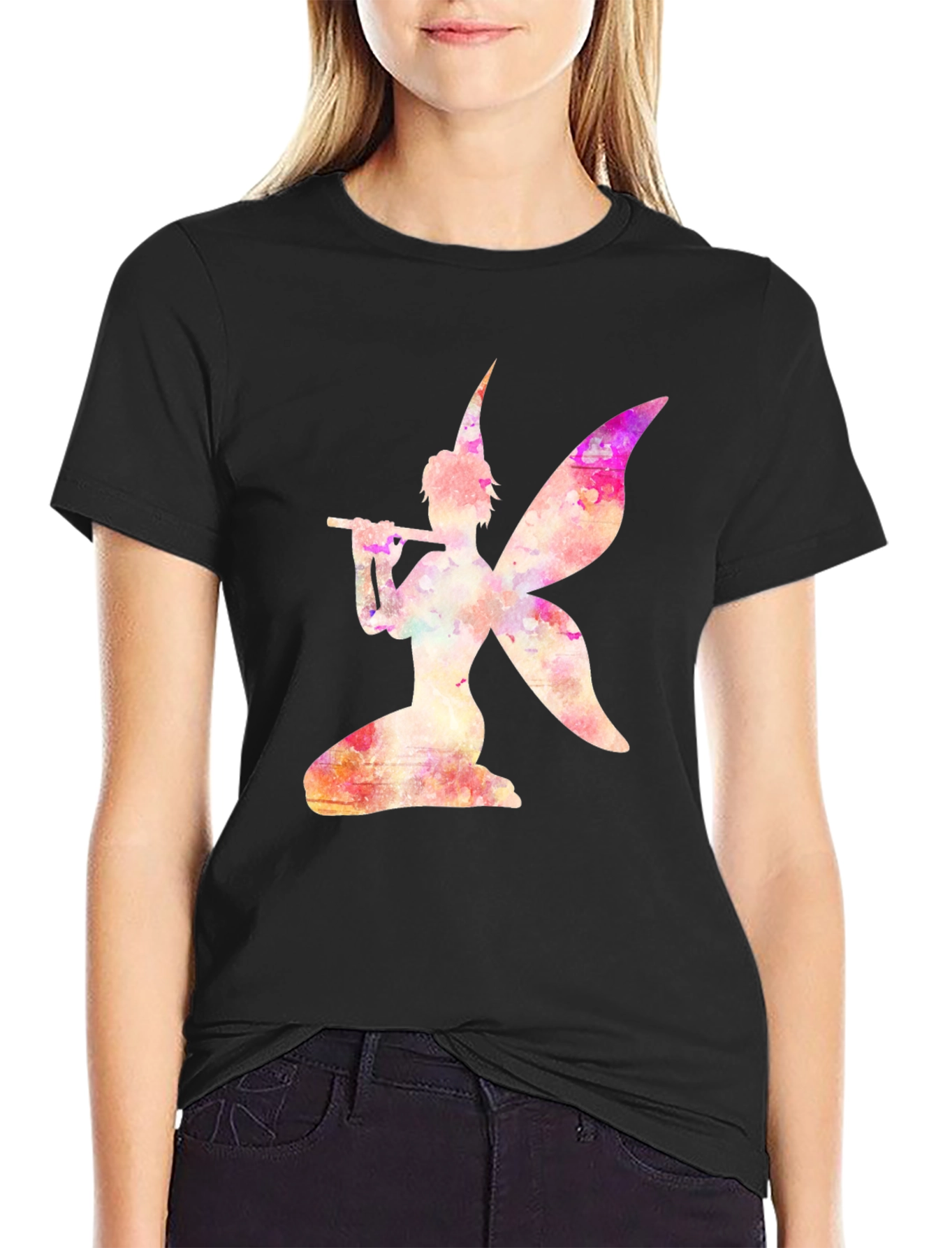 Fairy Flute Black T-Shirt