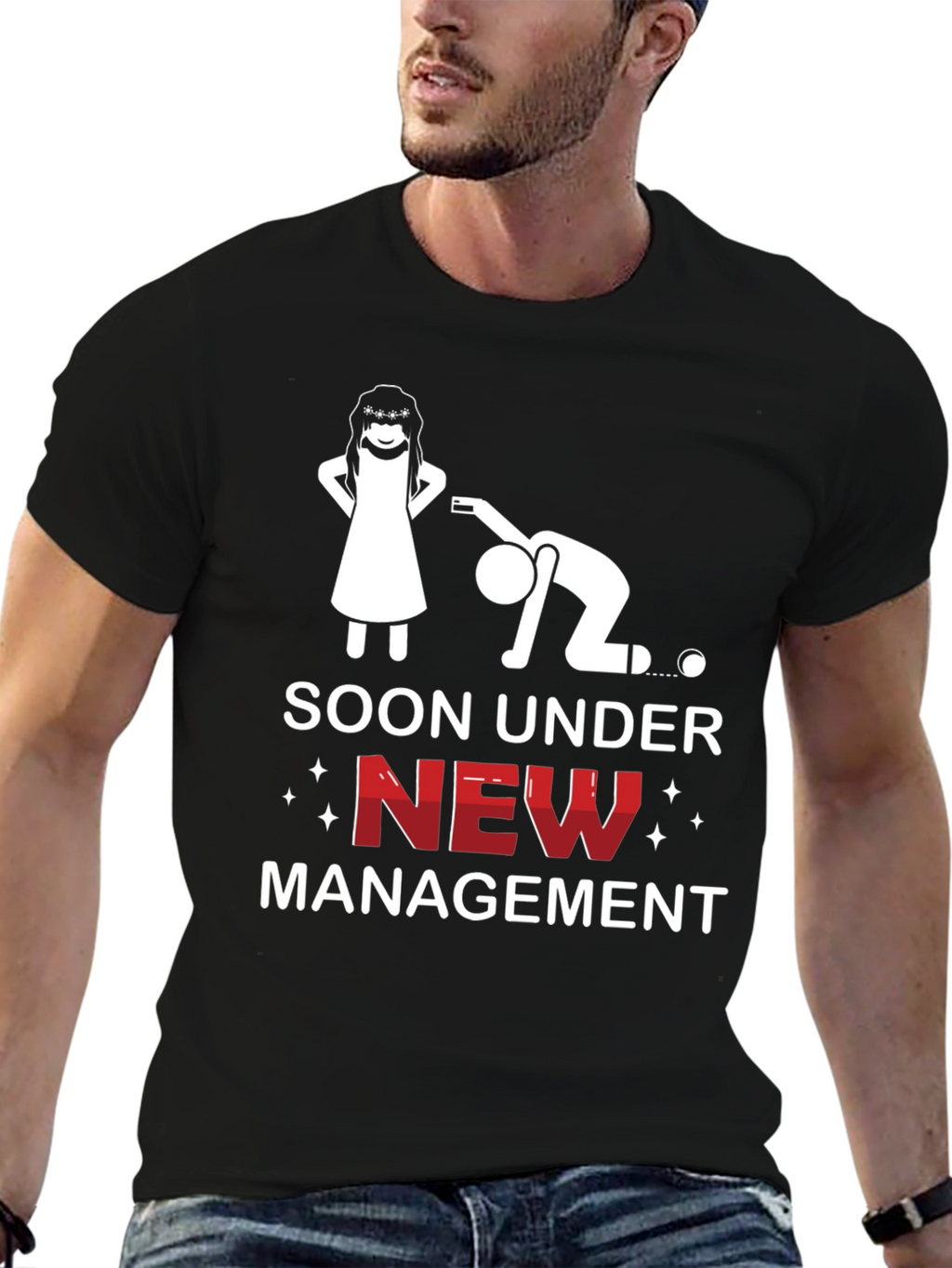 Soon Under New Management Funny Graphic Tee