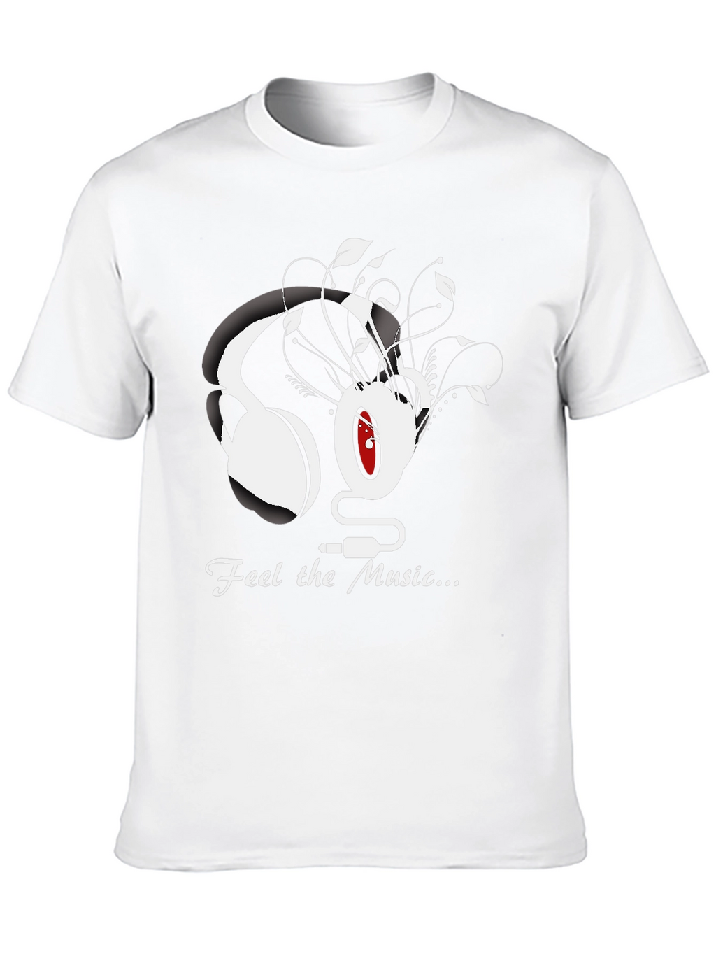 Feel the Music Graphic Tee - Black Cotton