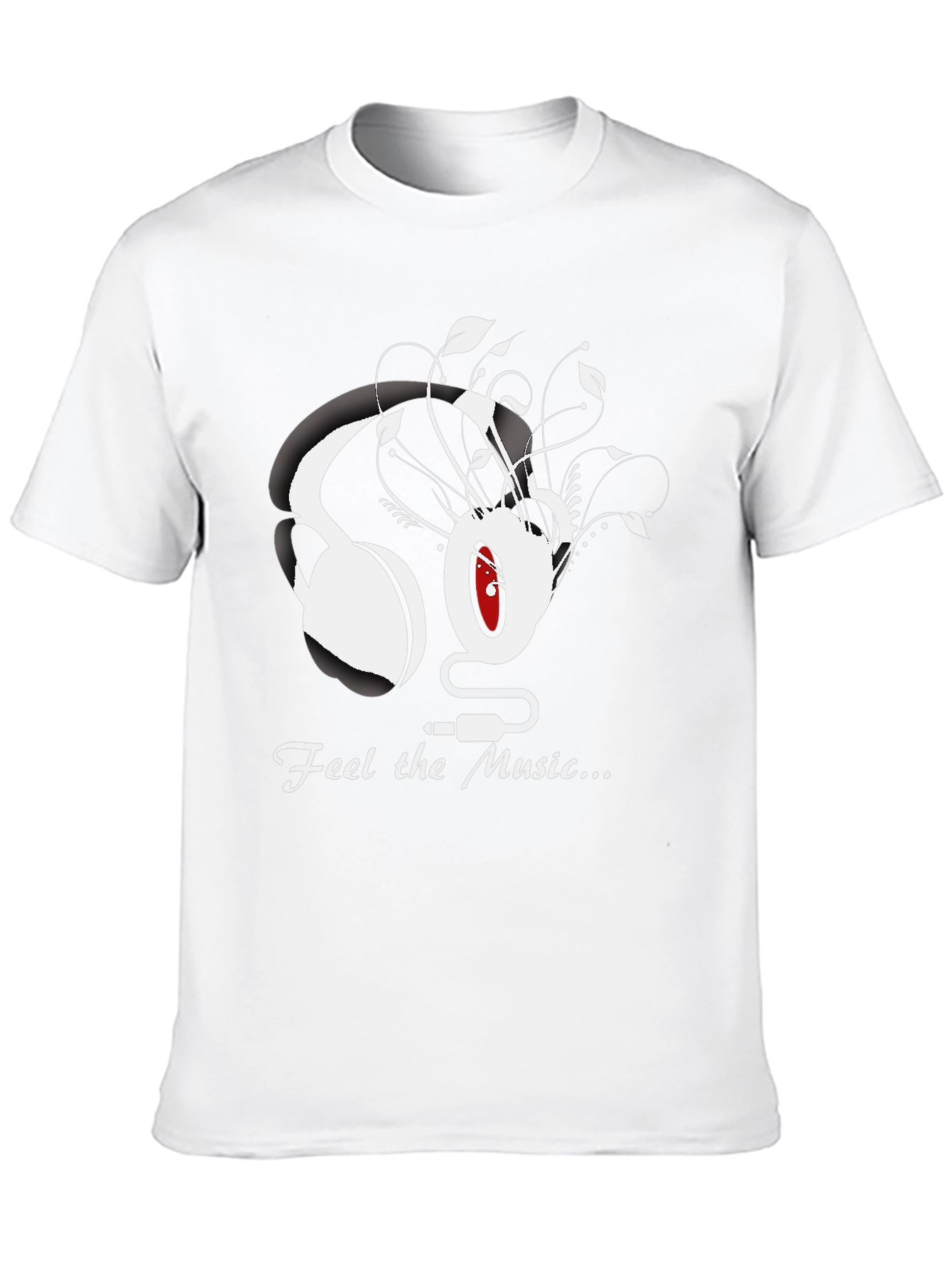 Feel the Music Graphic Tee - Black Cotton