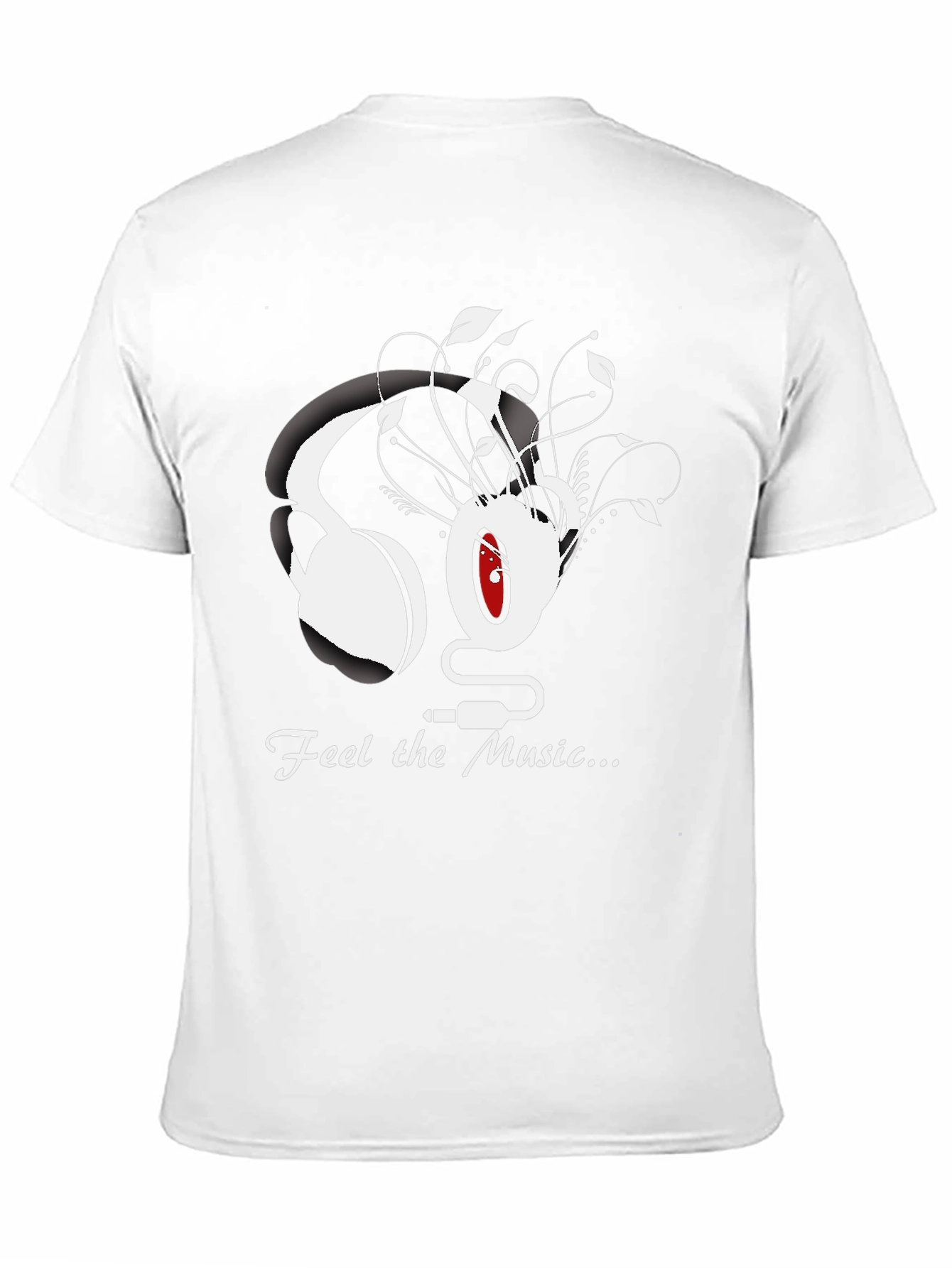 Feel the Music Graphic Tee - Black Cotton