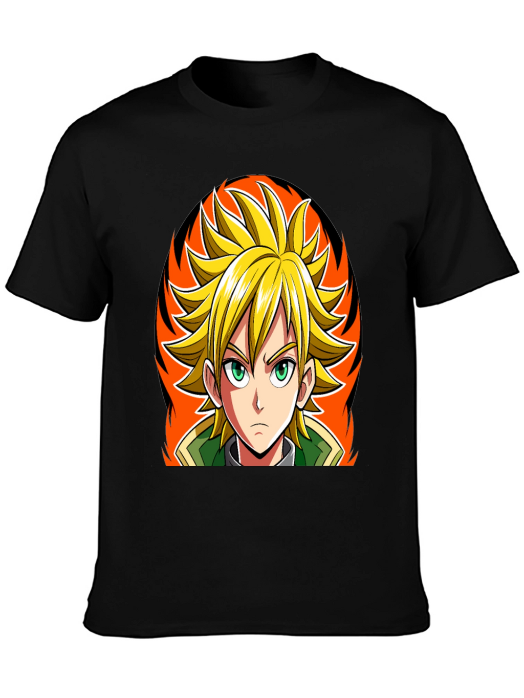 Anime Character Graphic Black T-Shirt