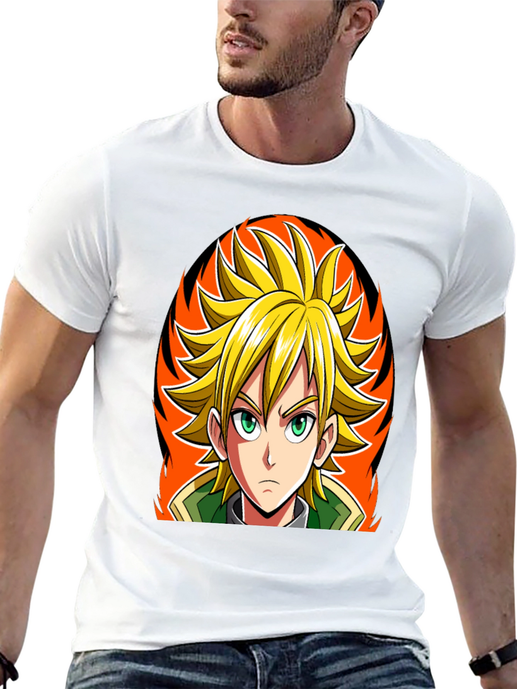 Anime Character Graphic Black T-Shirt