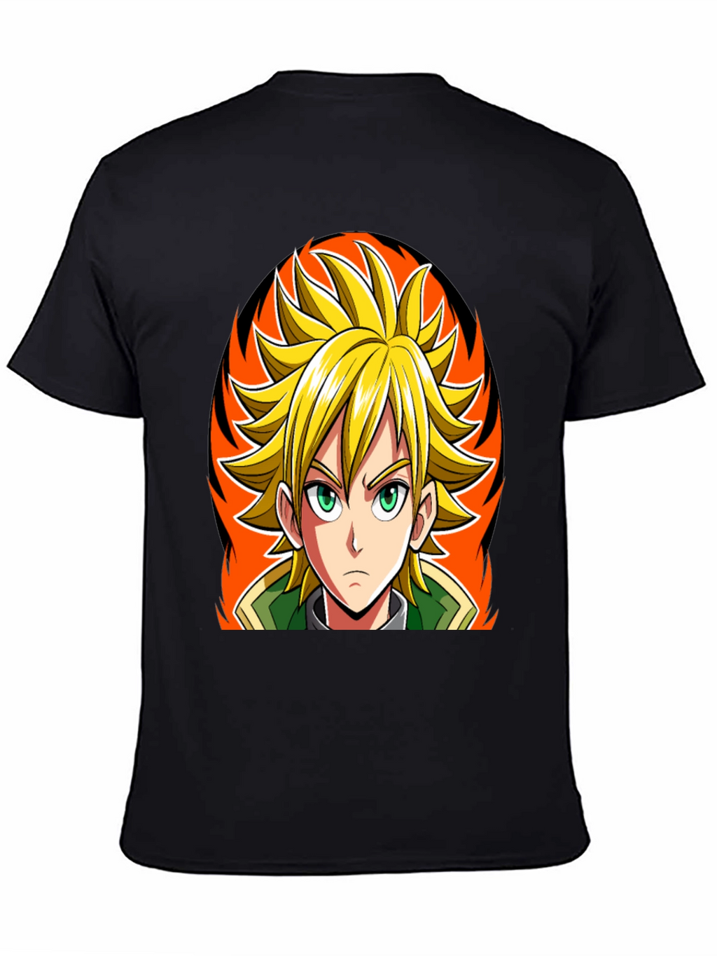 Anime Character Graphic Black T-Shirt