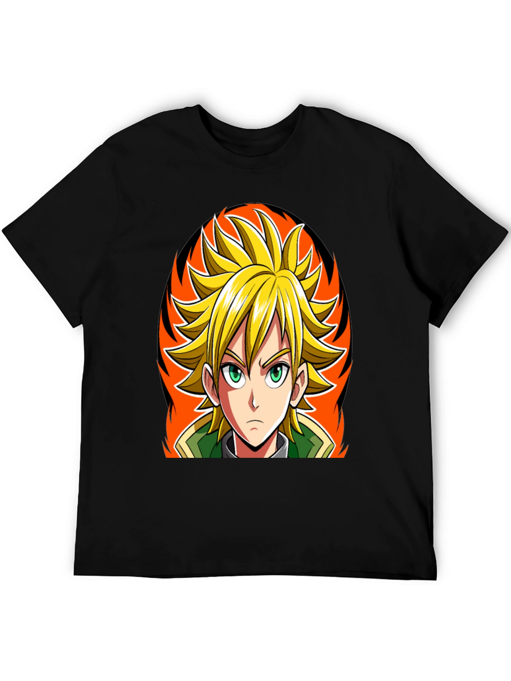 Anime Character Graphic Black T-Shirt
