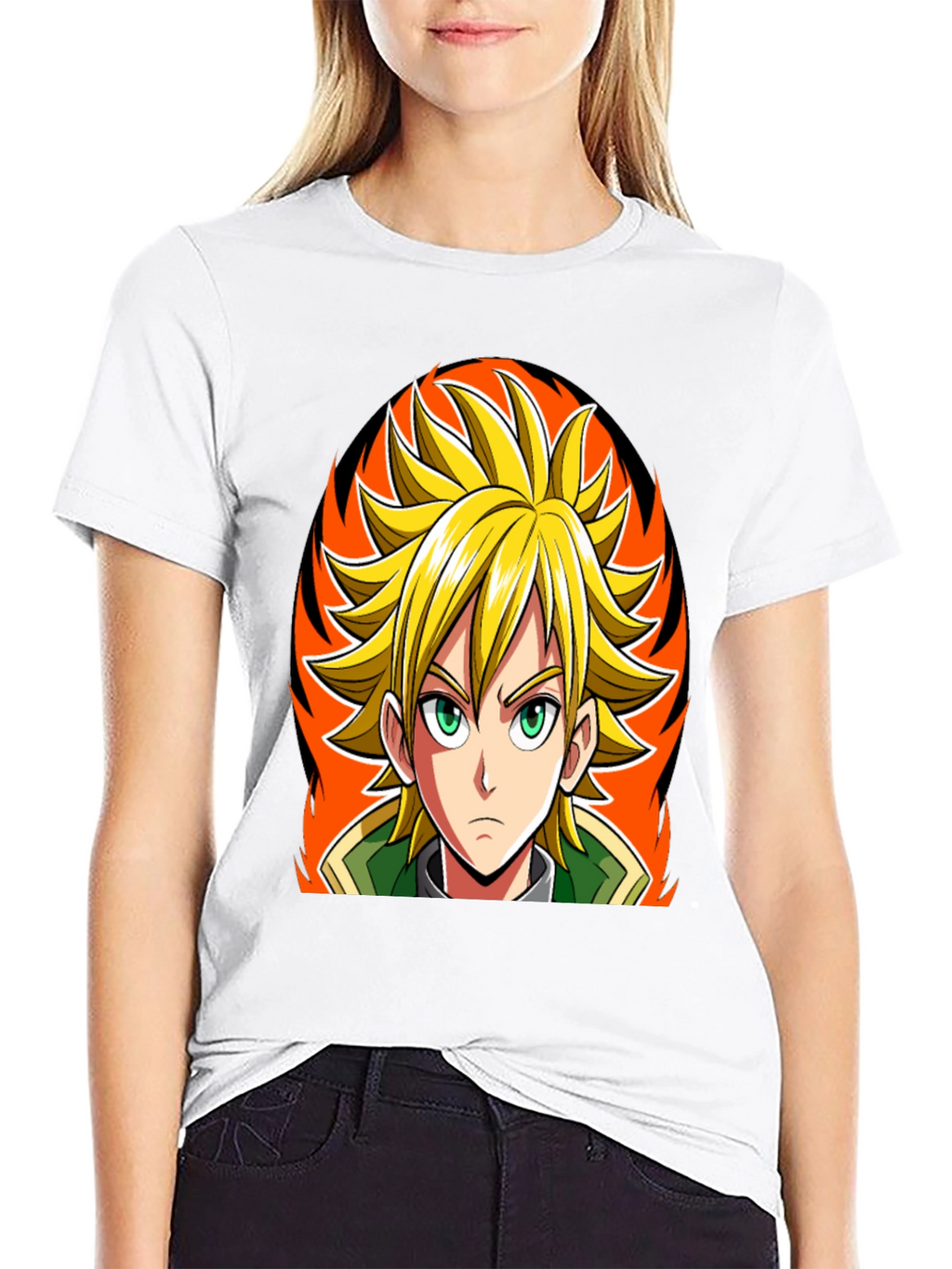 Anime Character Graphic Black T-Shirt