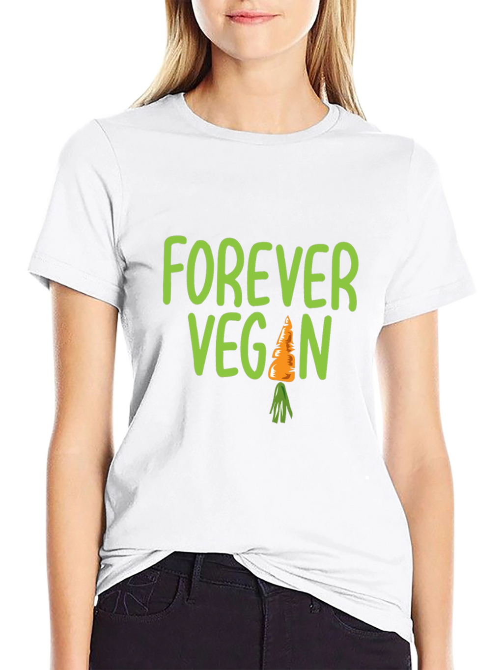Forever Vegan Carrot T-Shirt - Unisex Black Tee