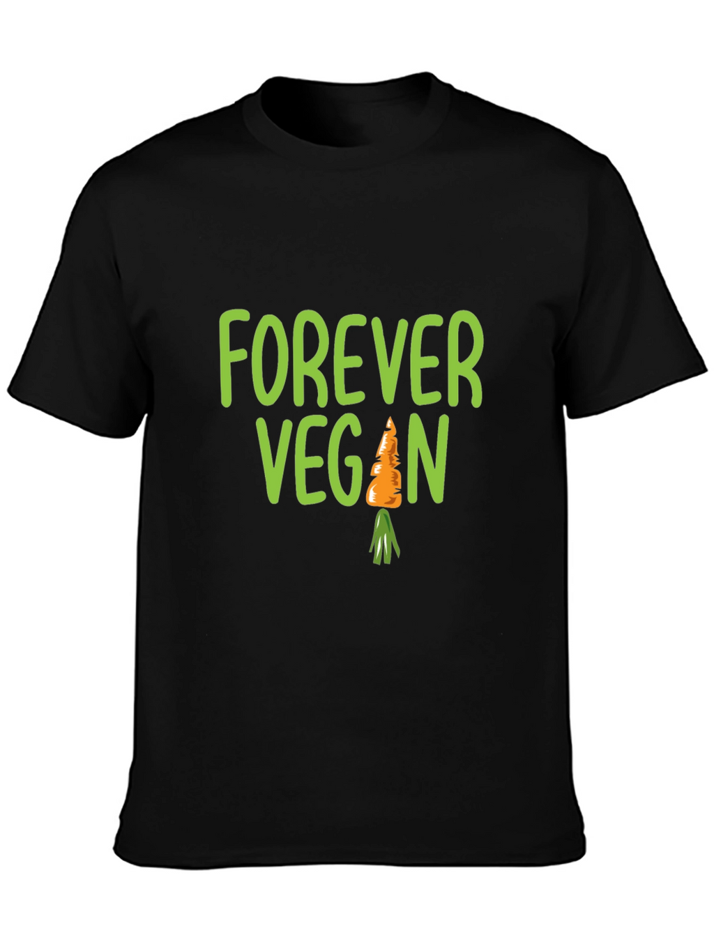 Forever Vegan Carrot T-Shirt - Unisex Black Tee
