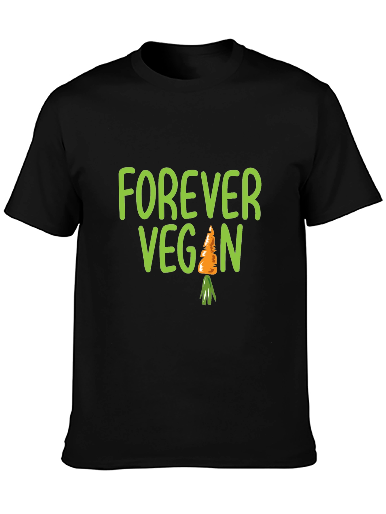 Forever Vegan Carrot T-Shirt - Unisex Black Tee