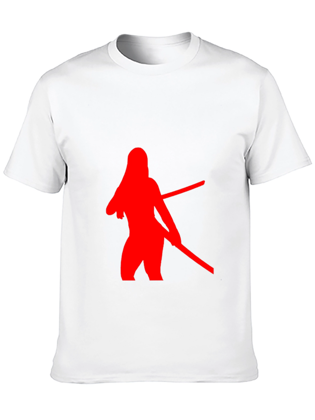 Red Silhouette Graphic Black T-Shirt