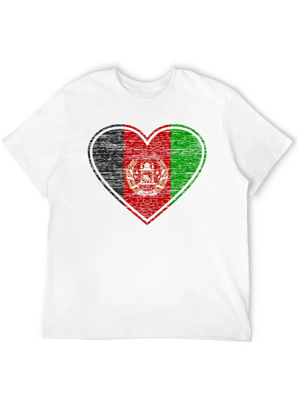 Afghanistan Flag Heart T-Shirt - Patriotic Graphic Tee