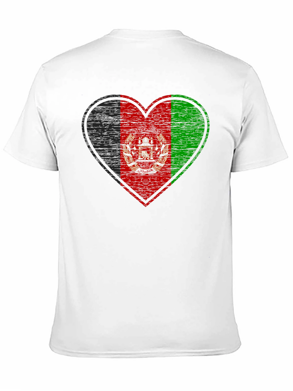 Afghanistan Flag Heart T-Shirt - Patriotic Graphic Tee