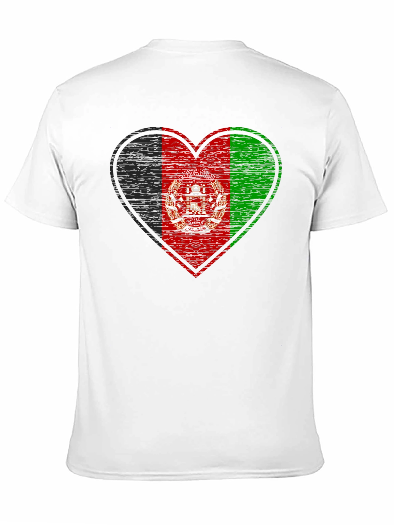 Afghanistan Flag Heart T-Shirt - Patriotic Graphic Tee