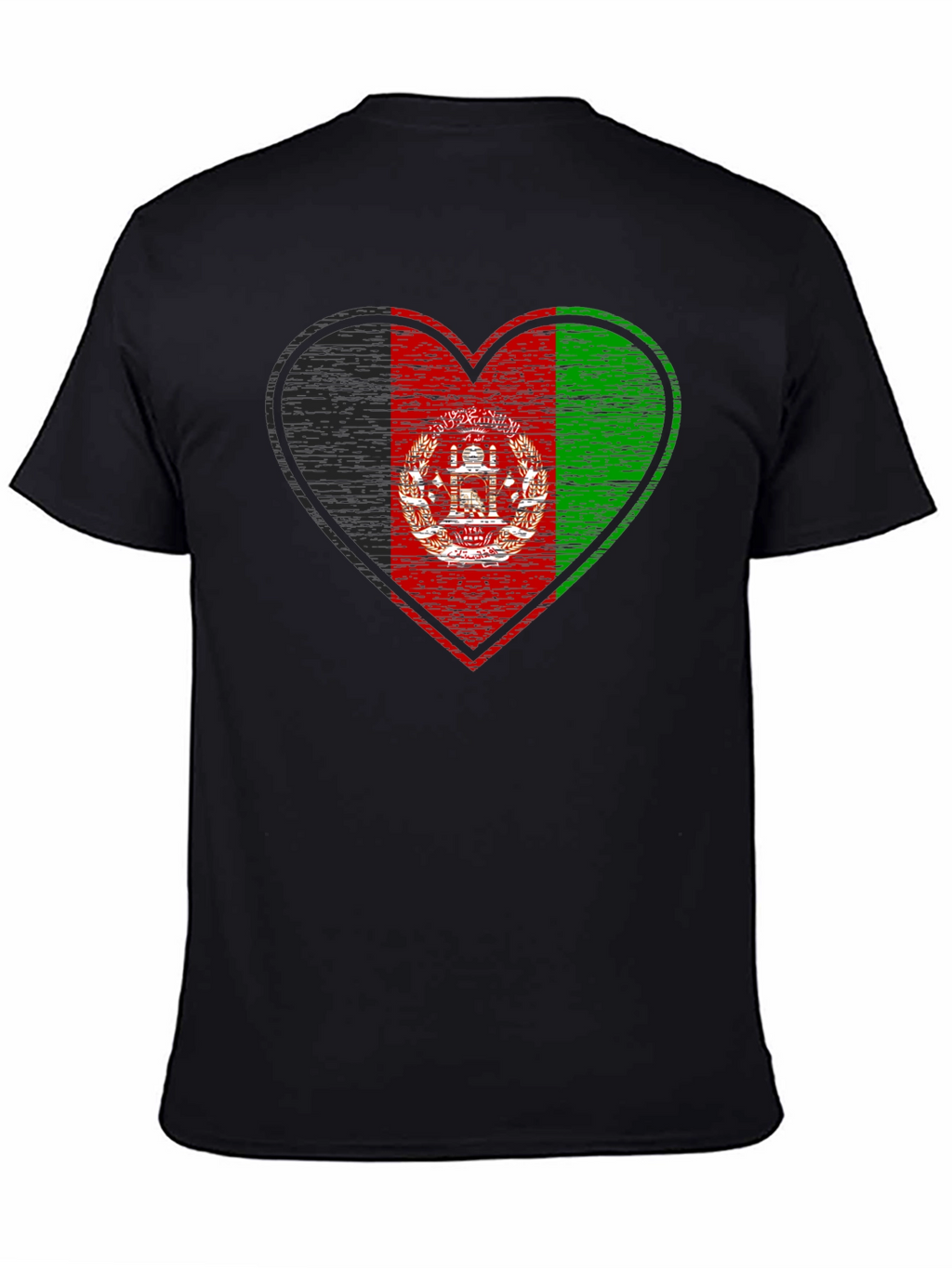 Afghanistan Flag Heart T-Shirt - Patriotic Graphic Tee