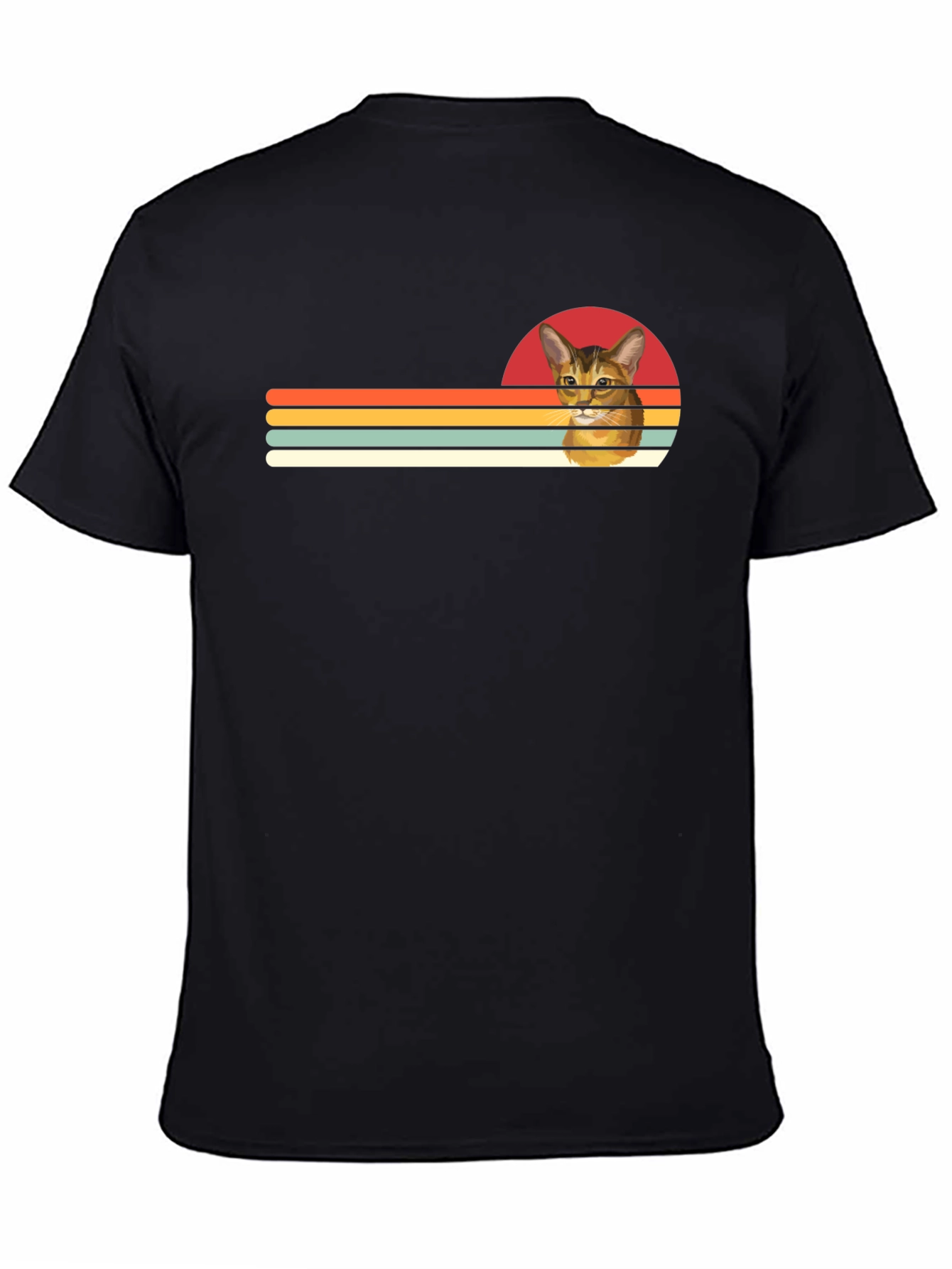 Retro Cat Graphic Tee - Vintage Style T-Shirt