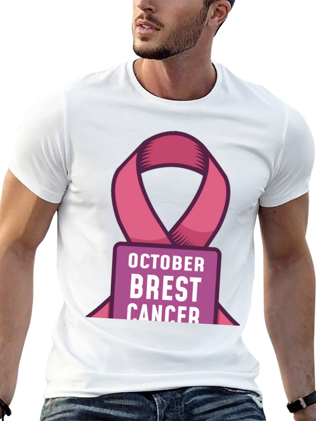 October Breast Cancer Awareness Ribbon T-Shirt