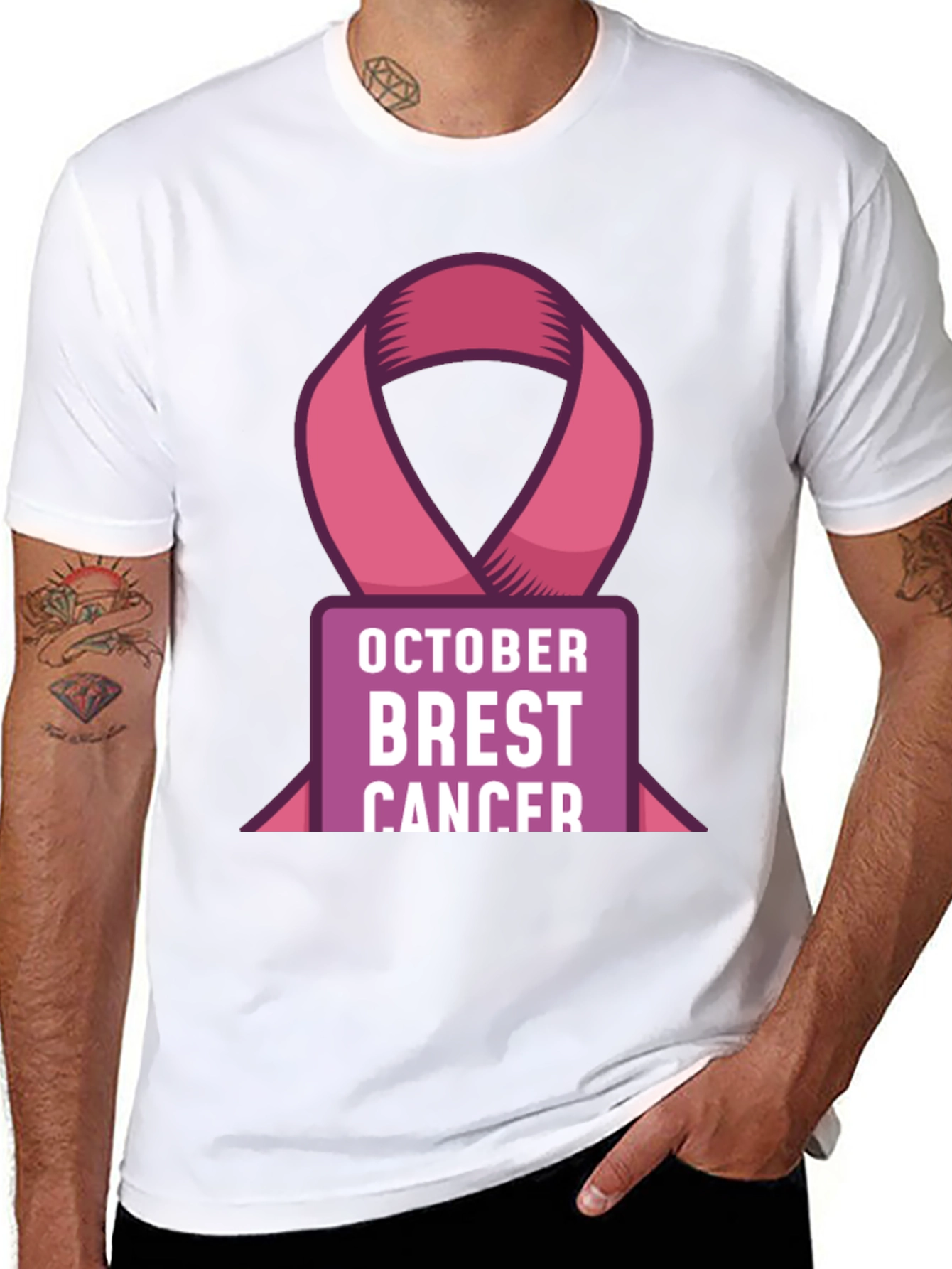 October Breast Cancer Awareness Ribbon T-Shirt