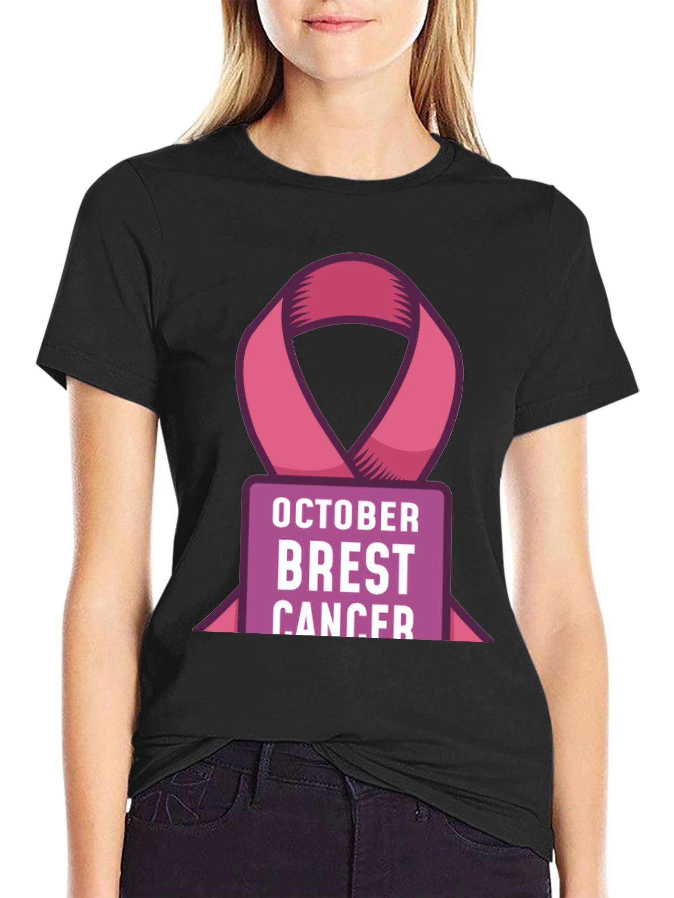 October Breast Cancer Awareness Ribbon T-Shirt