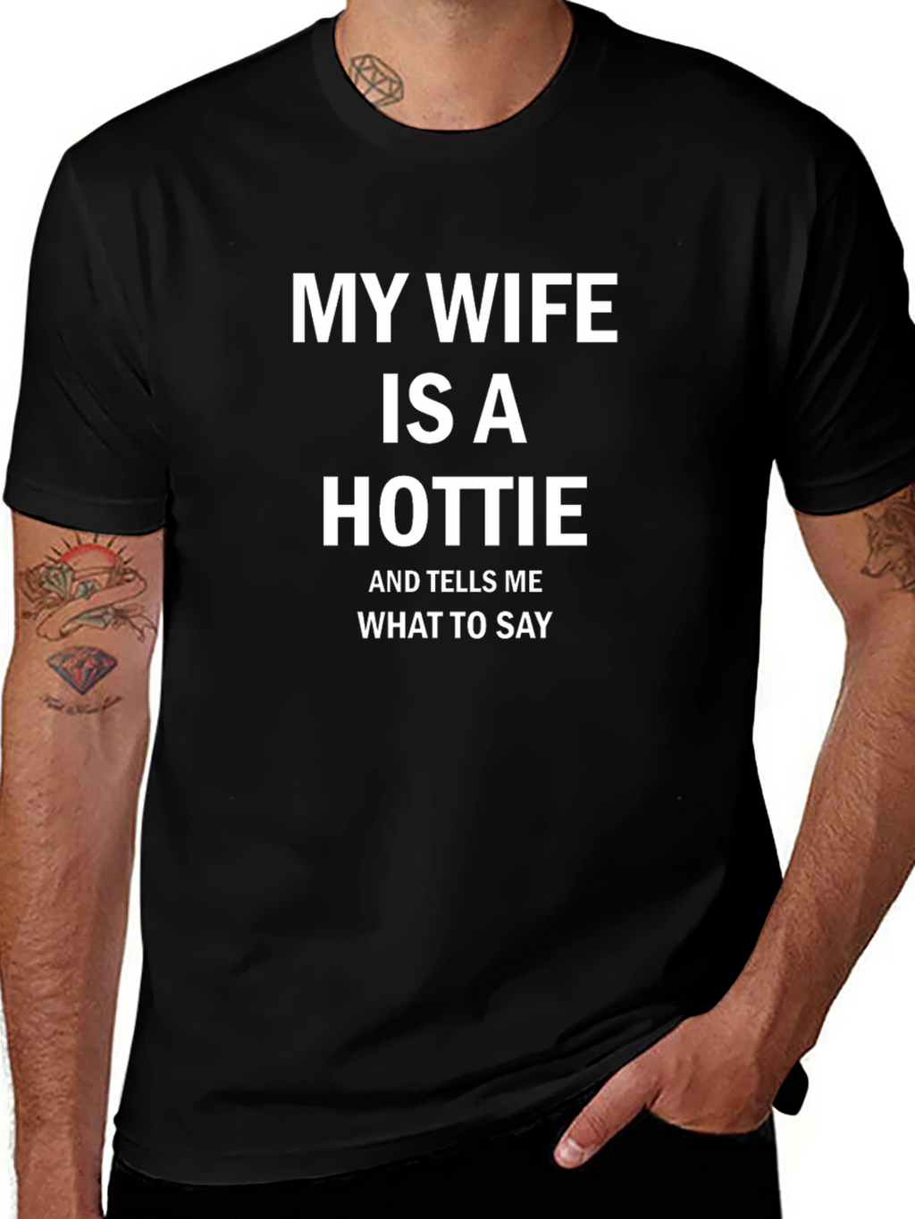 My Wife is a Hottie T-Shirt Funny Husband Tee