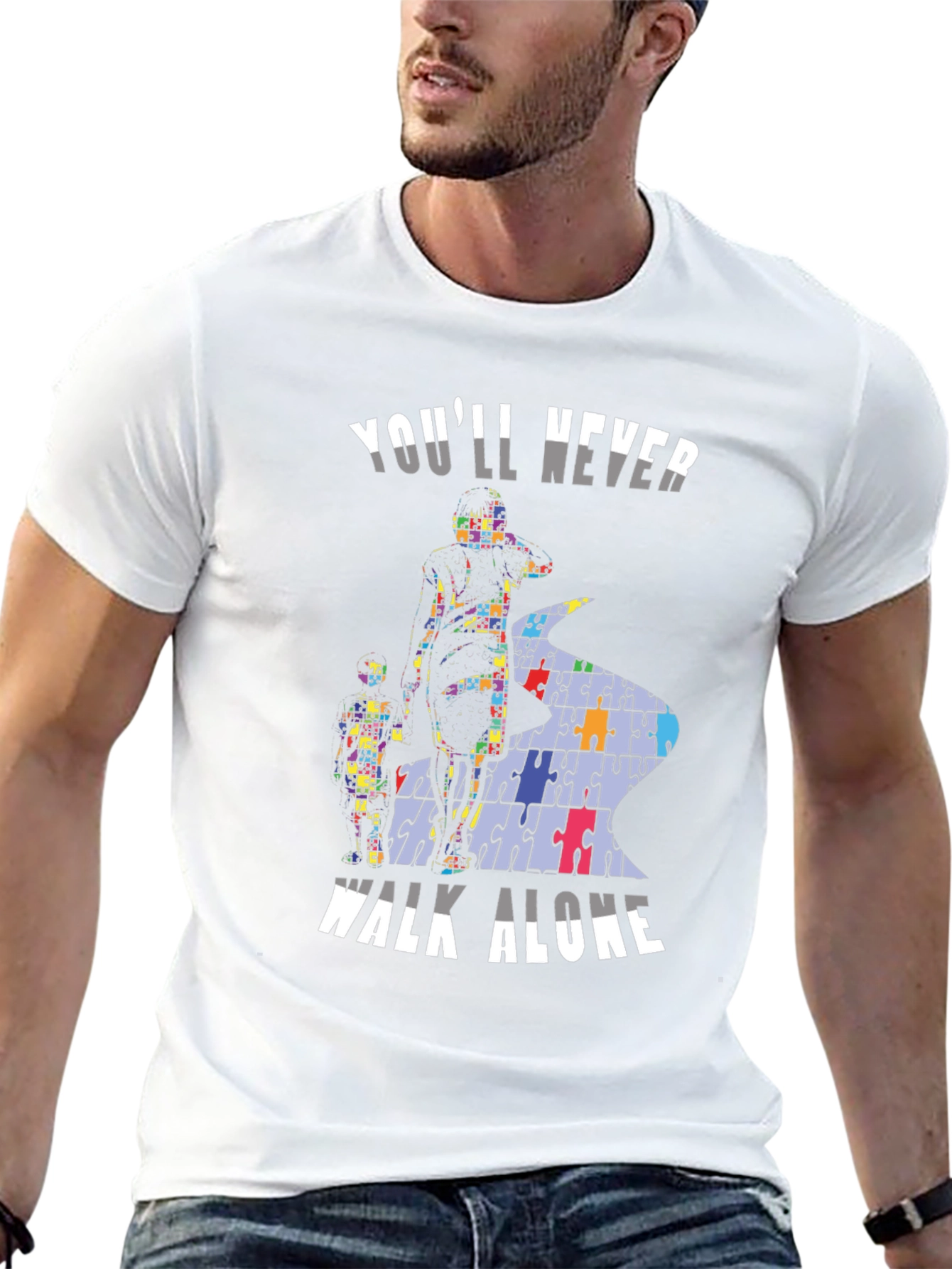 Autism Awareness T-Shirt - Youll Never Walk Alone