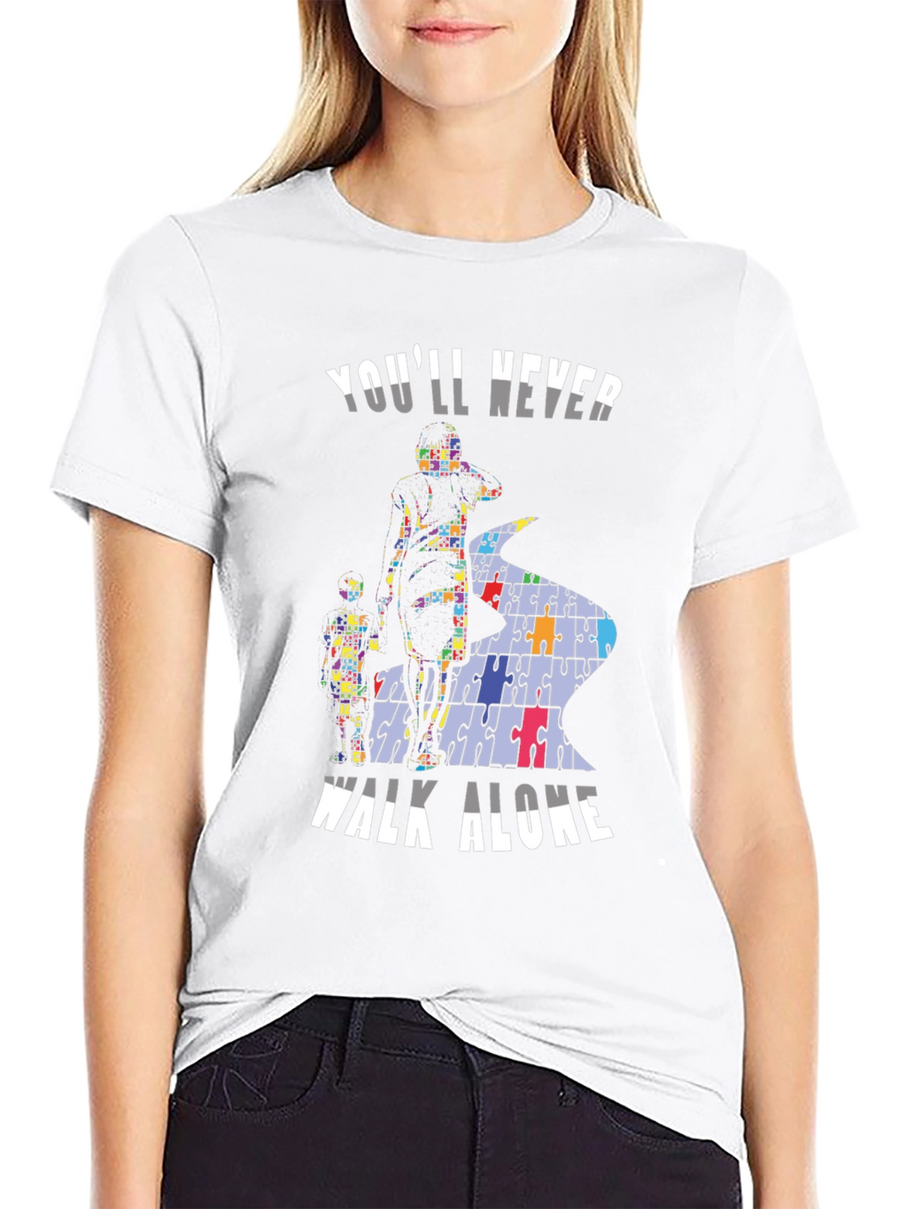 Autism Awareness T-Shirt - Youll Never Walk Alone