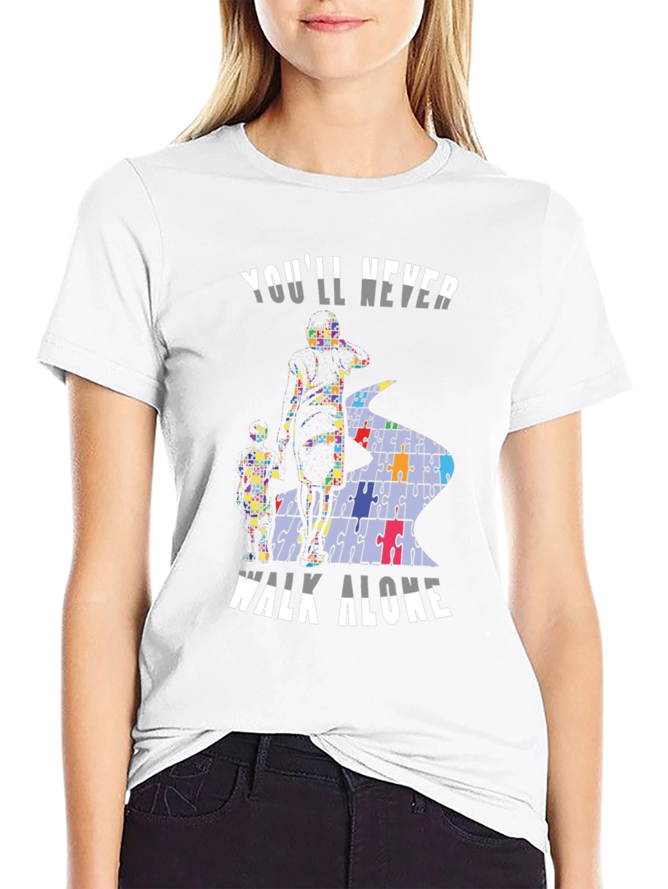 Autism Awareness T-Shirt - Youll Never Walk Alone