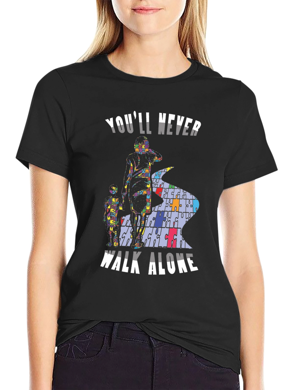 Autism Awareness T-Shirt - Youll Never Walk Alone