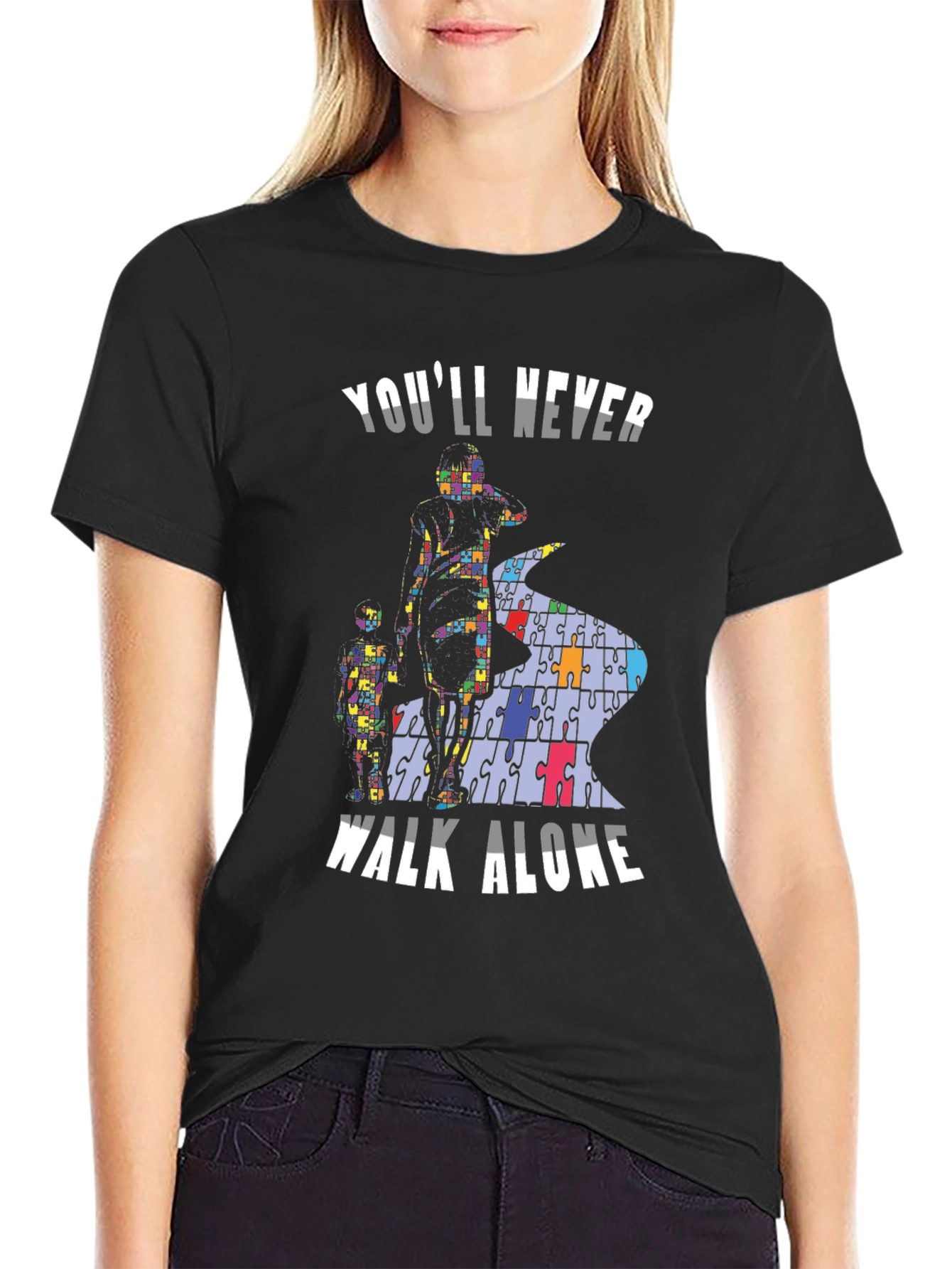Autism Awareness T-Shirt - Youll Never Walk Alone