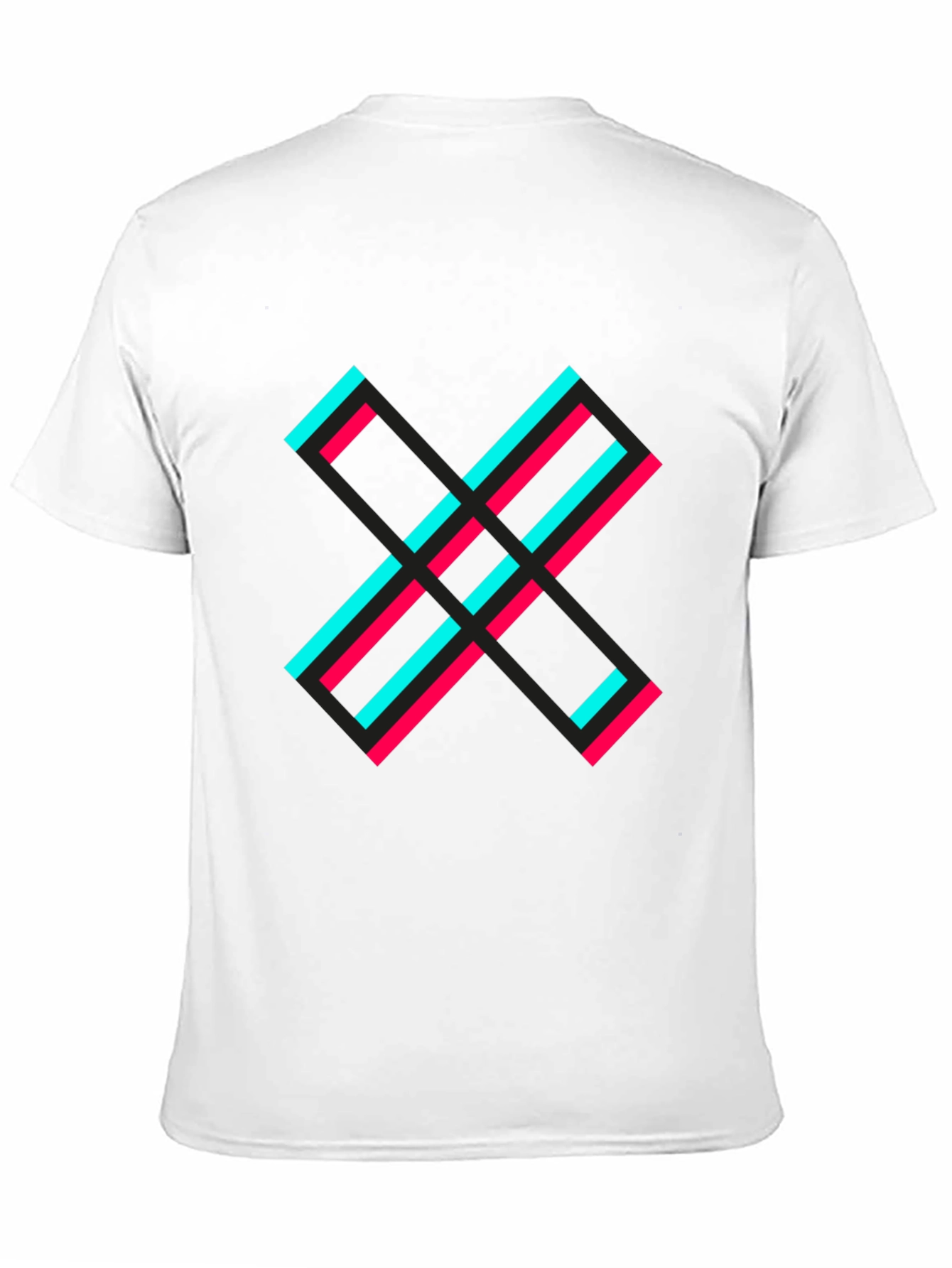 Bold Graphic Tee - Black with Modern X Design
