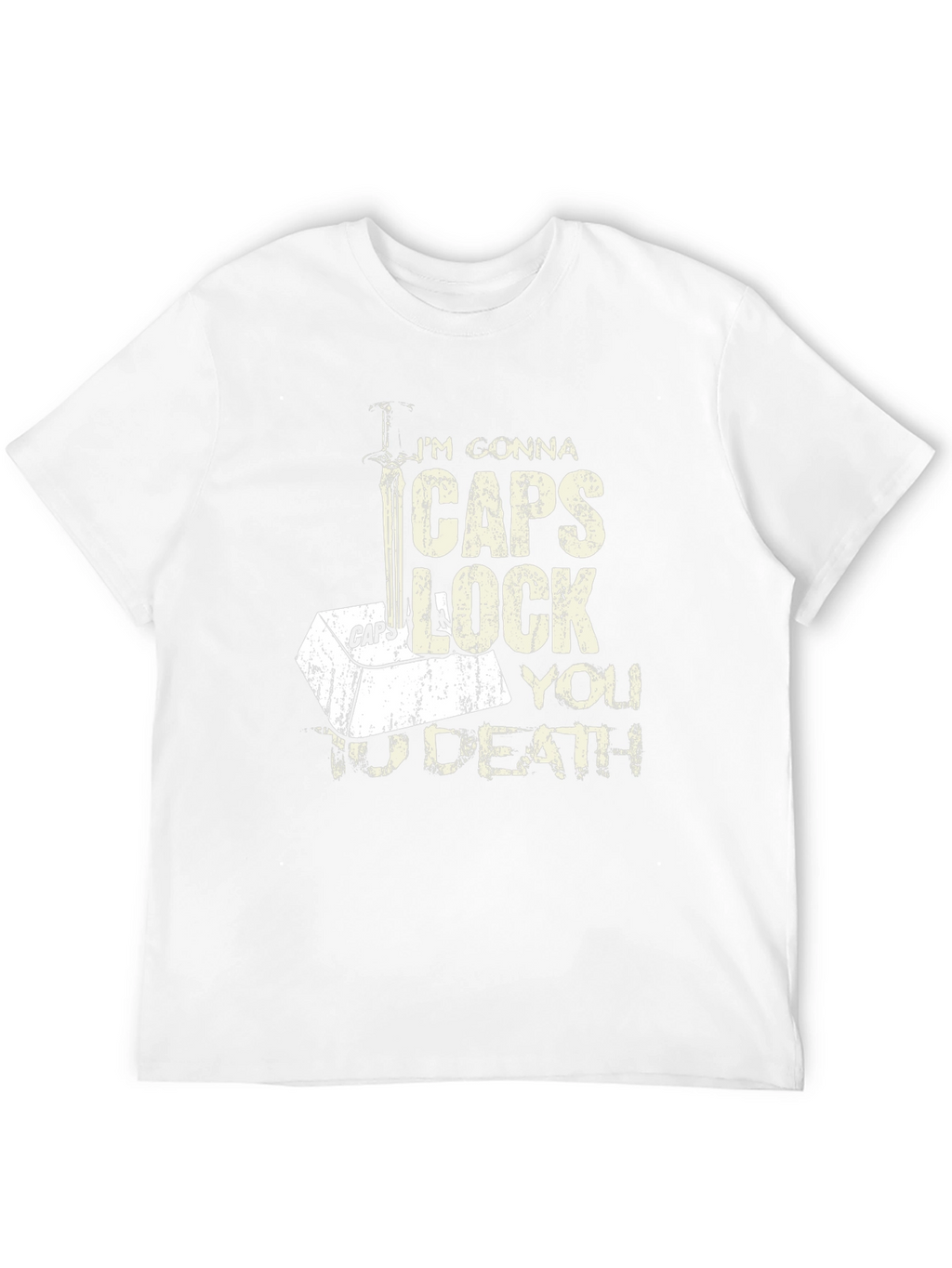 Caps Lock You To Death T-Shirt - Black