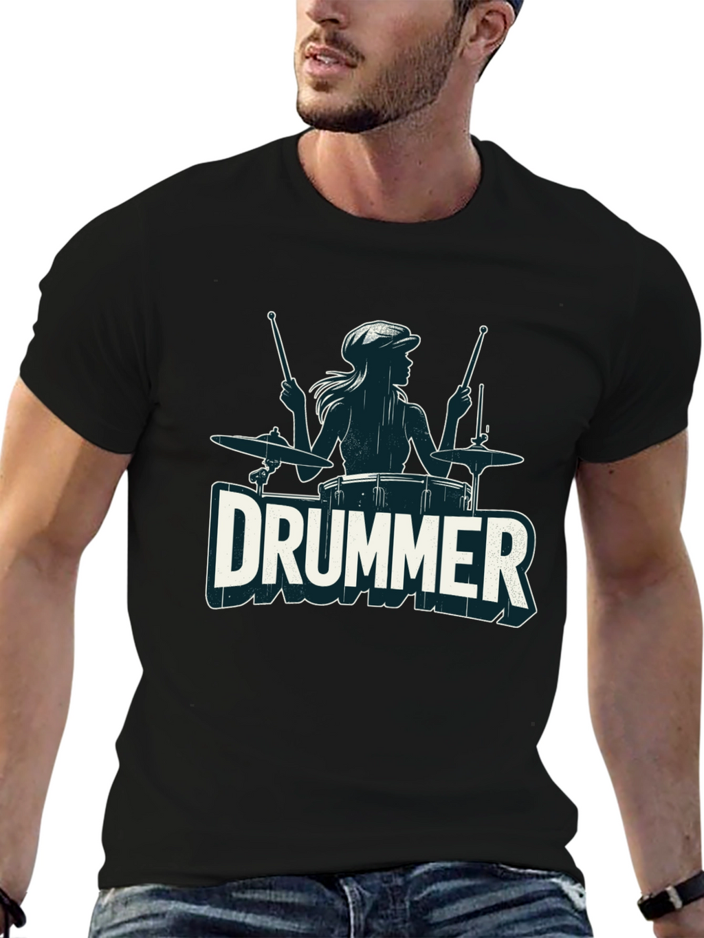 Drummer Girl T-Shirt - Music Lover Tee