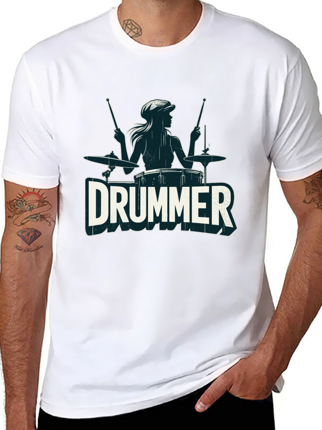 Drummer Girl T-Shirt - Music Lover Tee