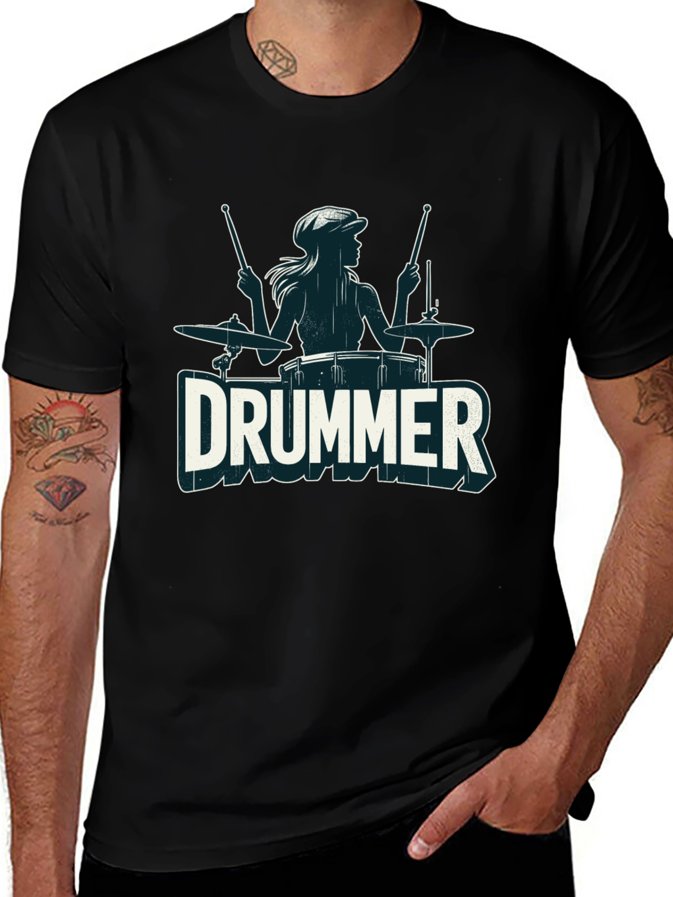 Drummer Girl T-Shirt - Music Lover Tee